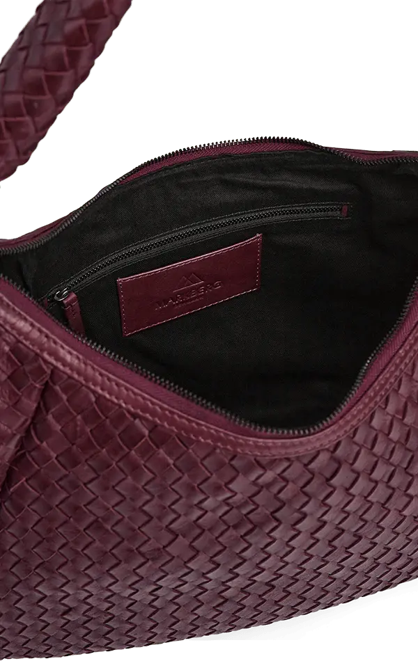 Samara Bag, Weave, Burgundy - Dyrberg/Kern NZ