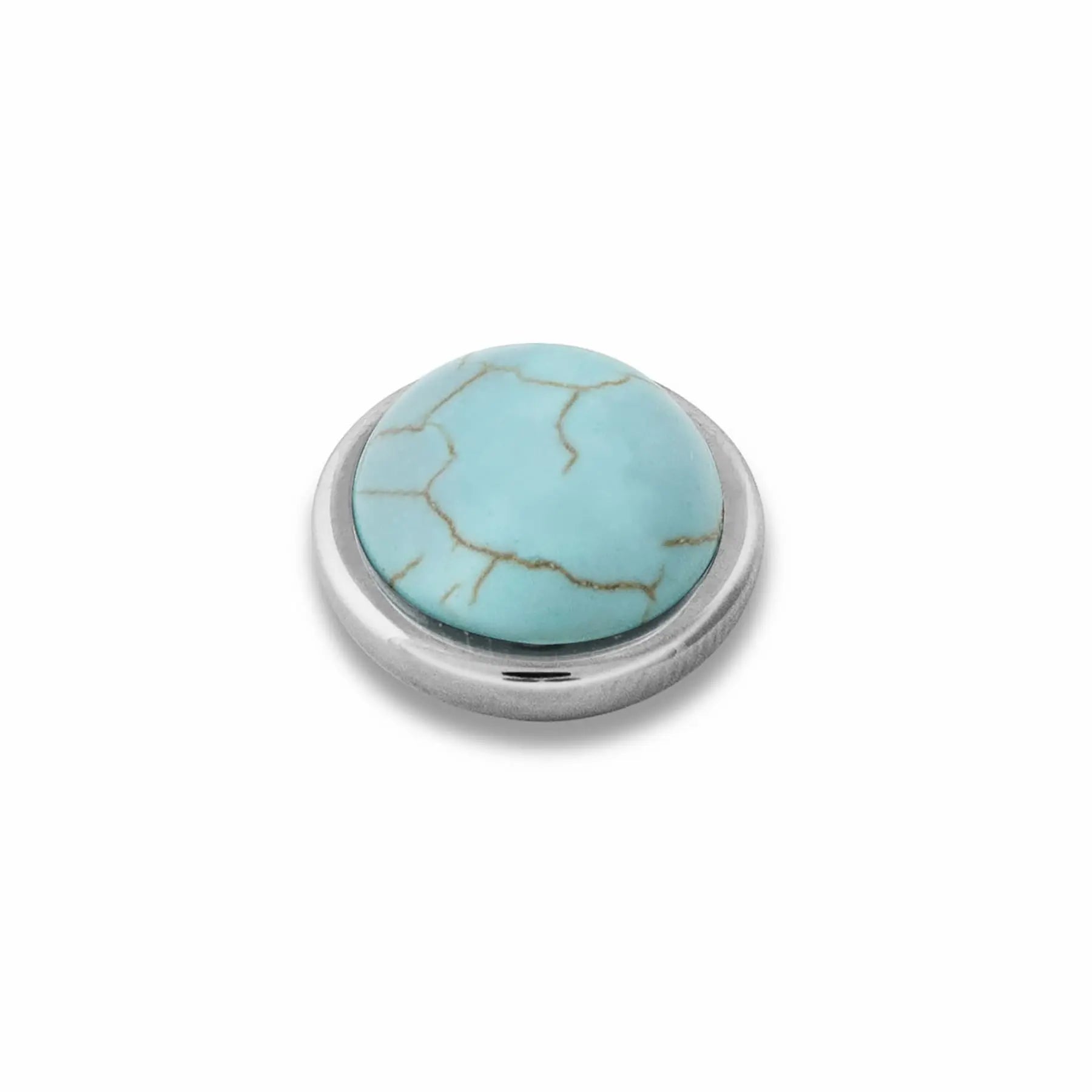 Sence Shiny Silver Interchangeable Ring Topper - Turquoise - Dyrberg/Kern NZ