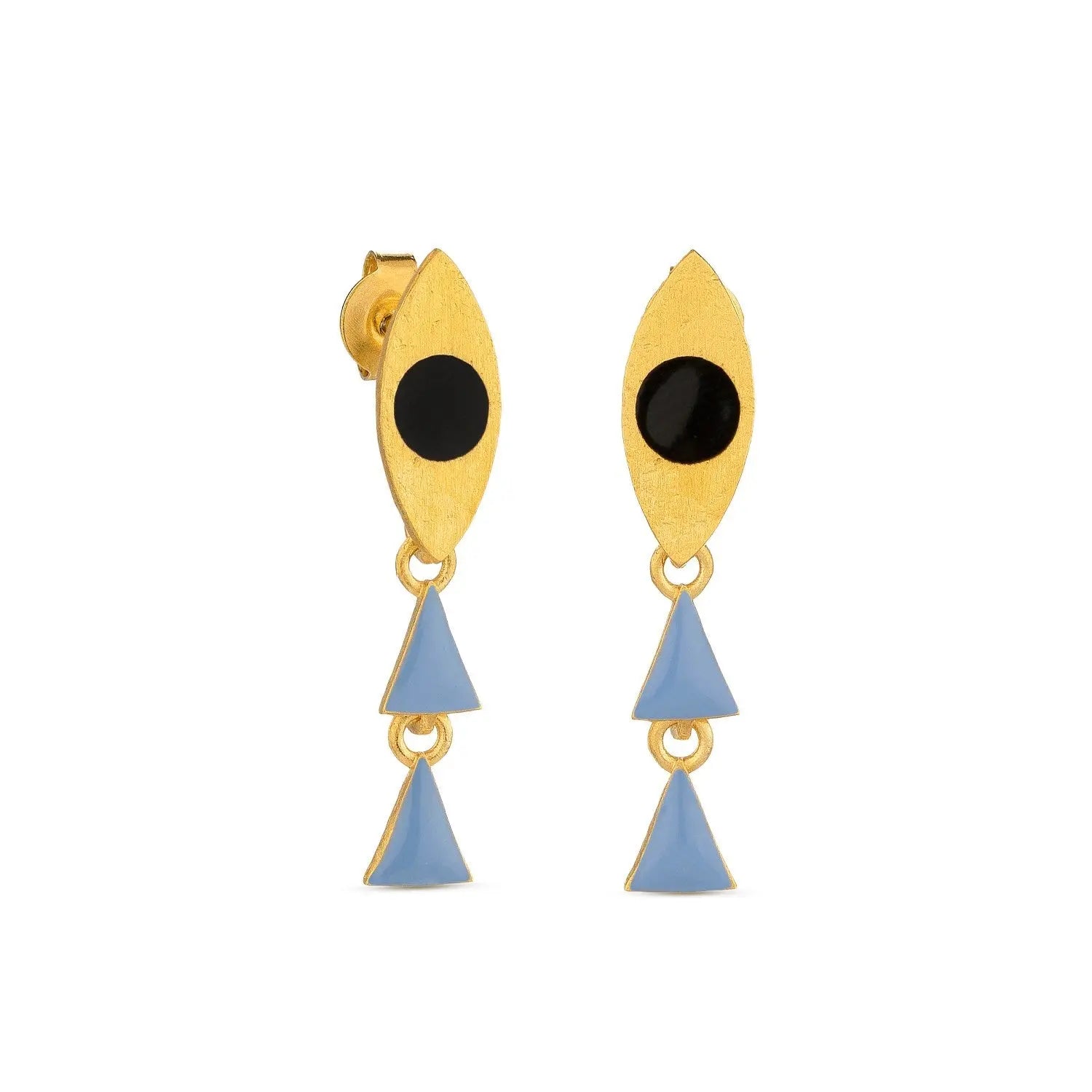 Somni Blue Triangles and Spindle Earrings - Dyrberg/Kern NZ
