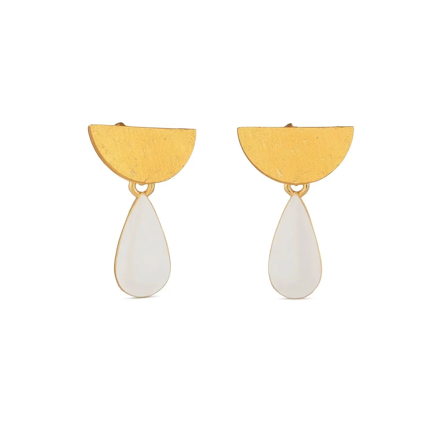 Somni White Drop Earrings - Dyrberg/Kern NZ