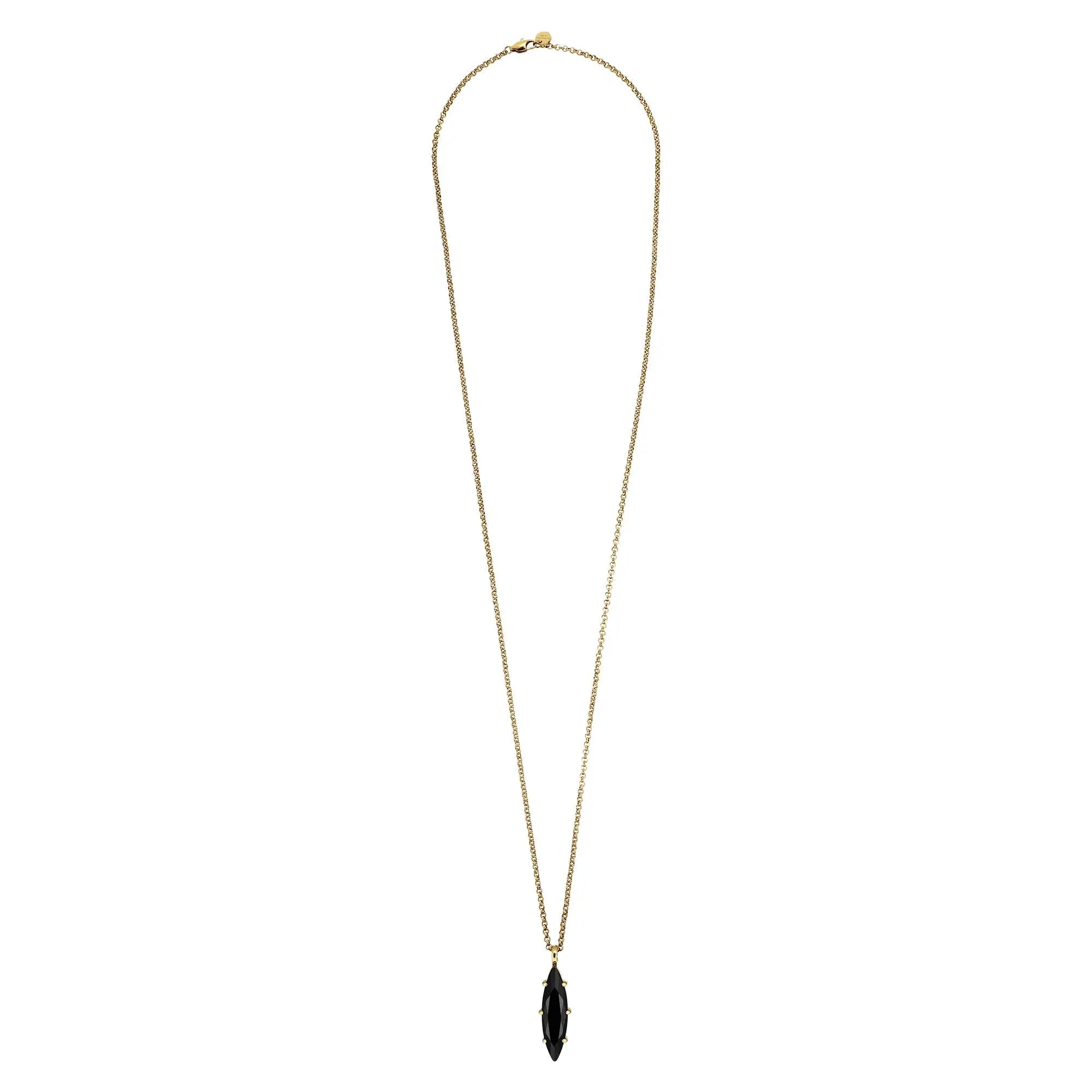 Takeshi Gold Necklace - Black - Dyrberg/Kern NZ