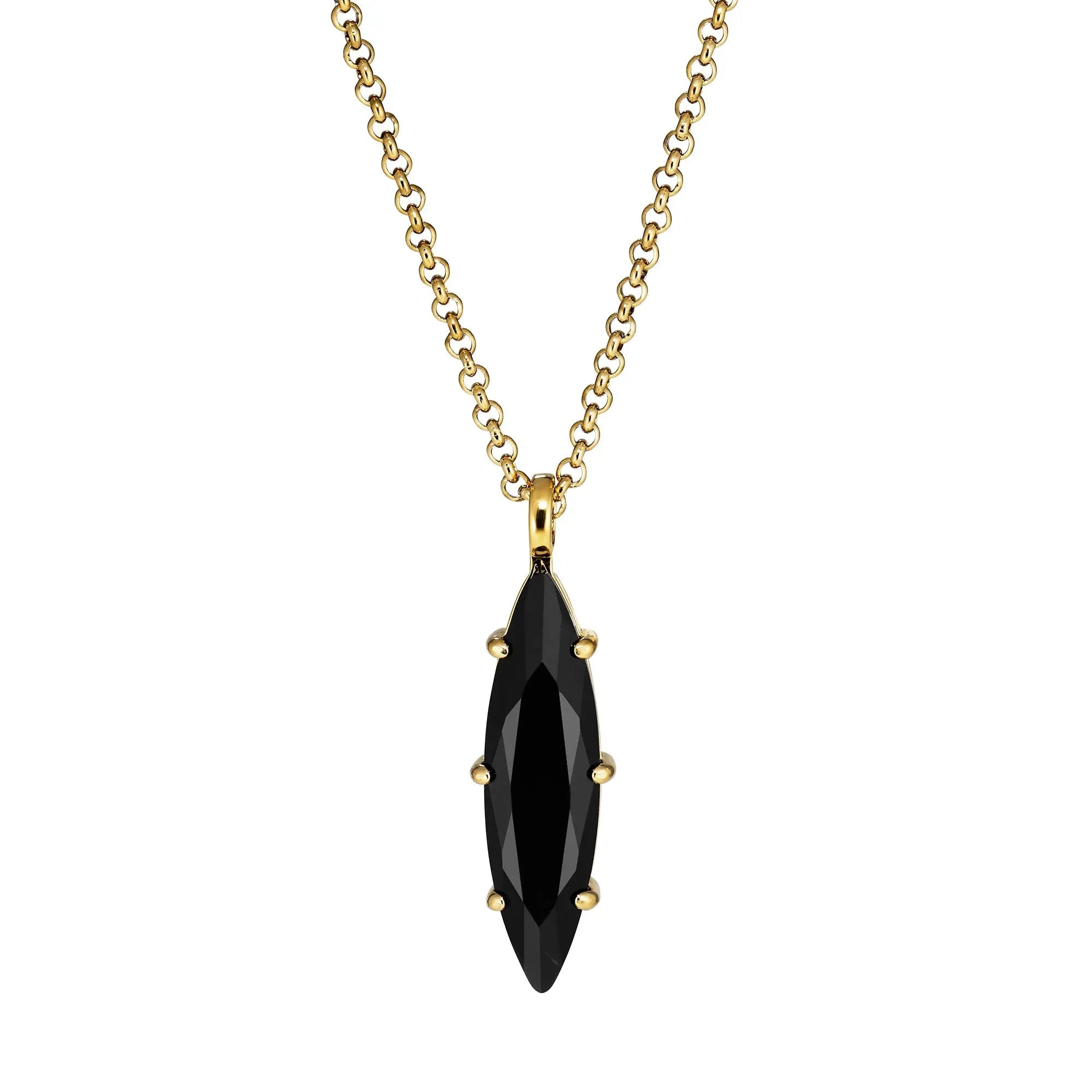 Takeshi Gold Necklace - Black - Dyrberg/Kern NZ