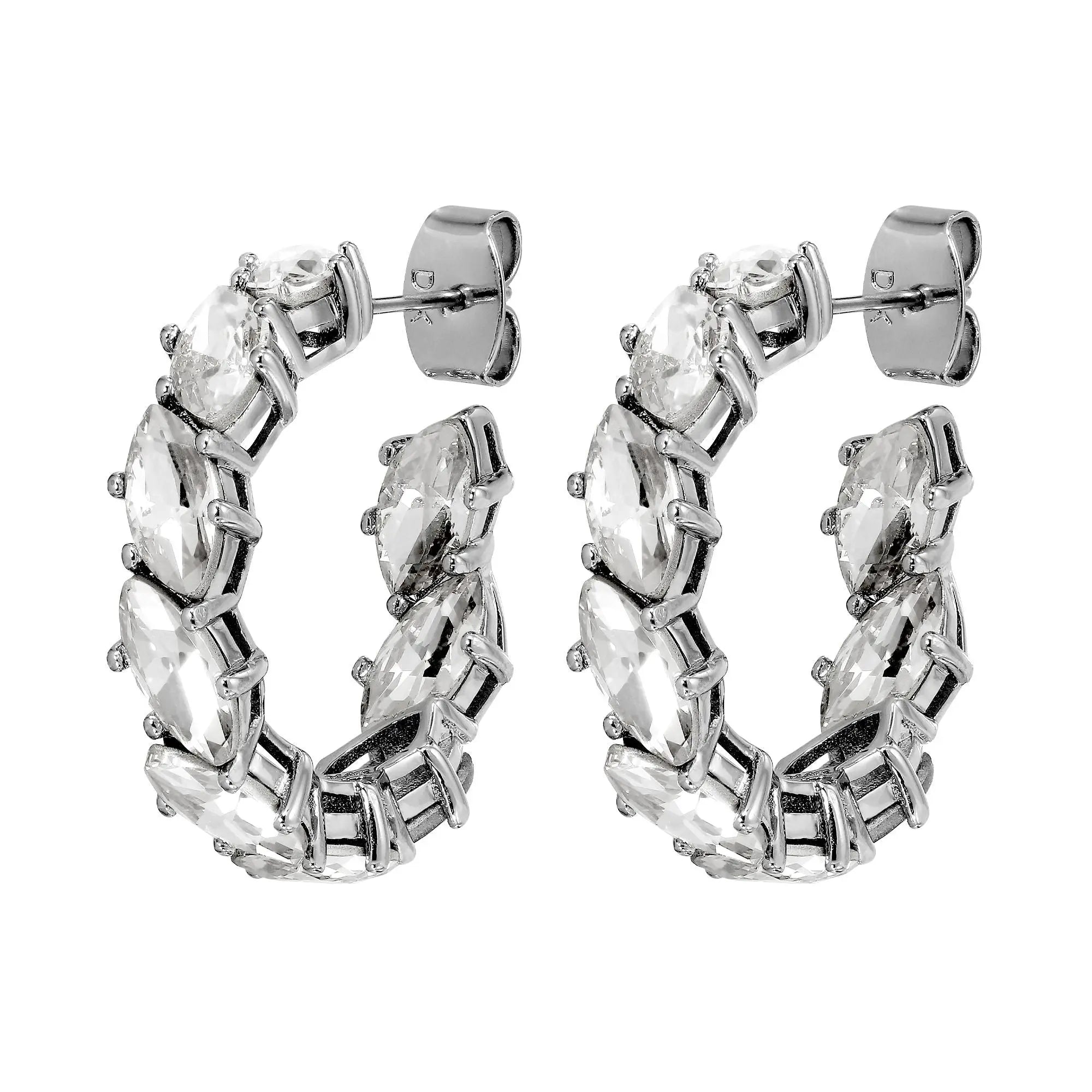 Tamarin Shiny Silver Earrings - Dyrberg/Kern NZ