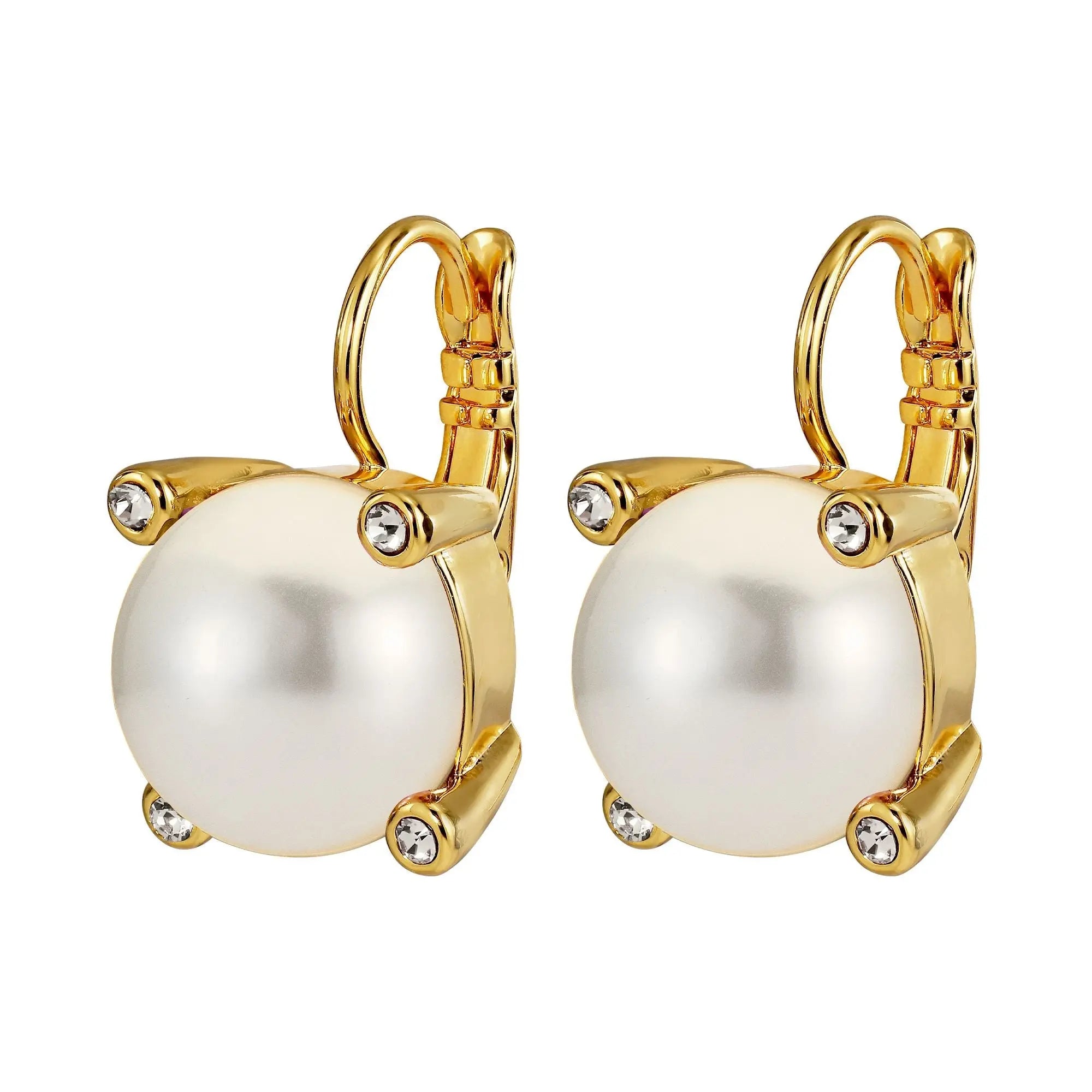 Tana Gold Earrings - White Pearl - Dyrberg/Kern NZ