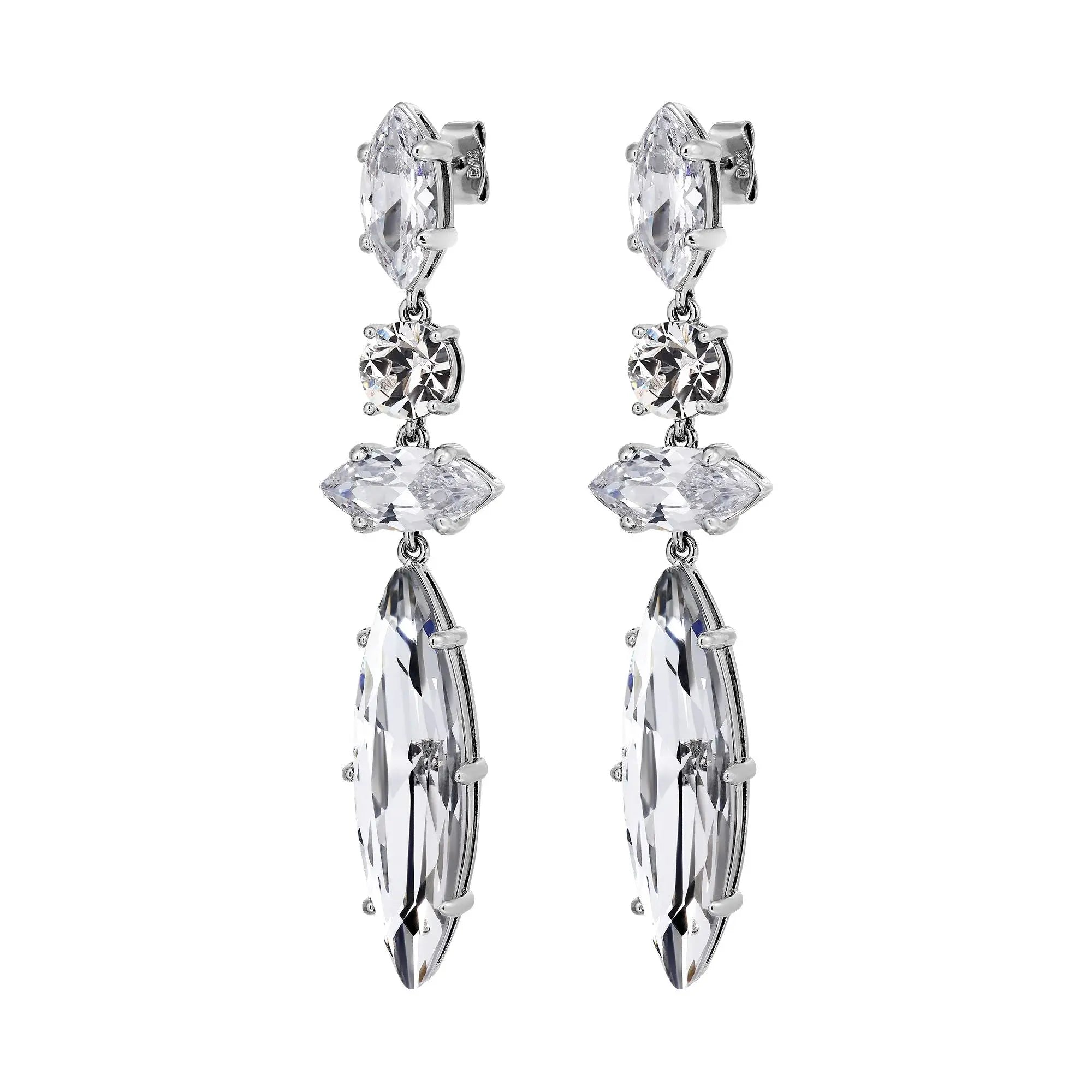 Tenere Shiny Silver Earrings - Dyrberg/Kern NZ