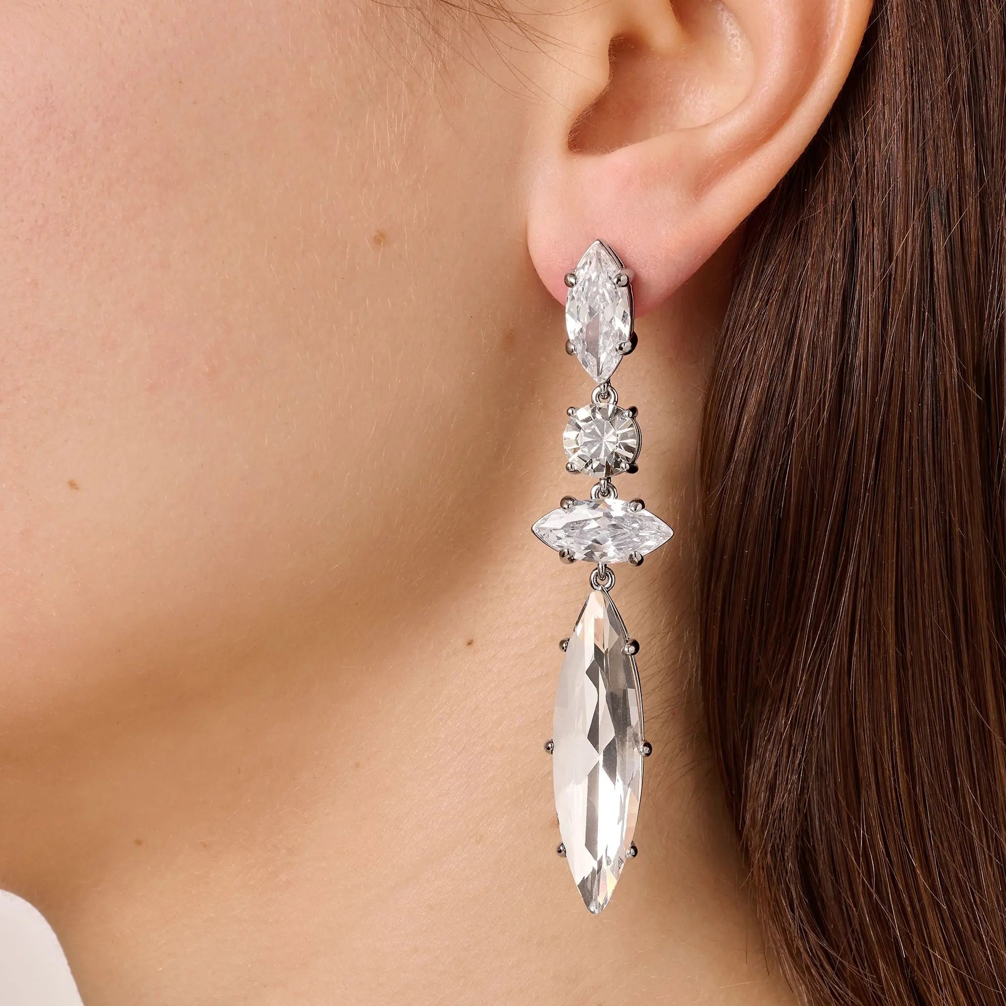 Tenere Shiny Silver Earrings - Dyrberg/Kern NZ