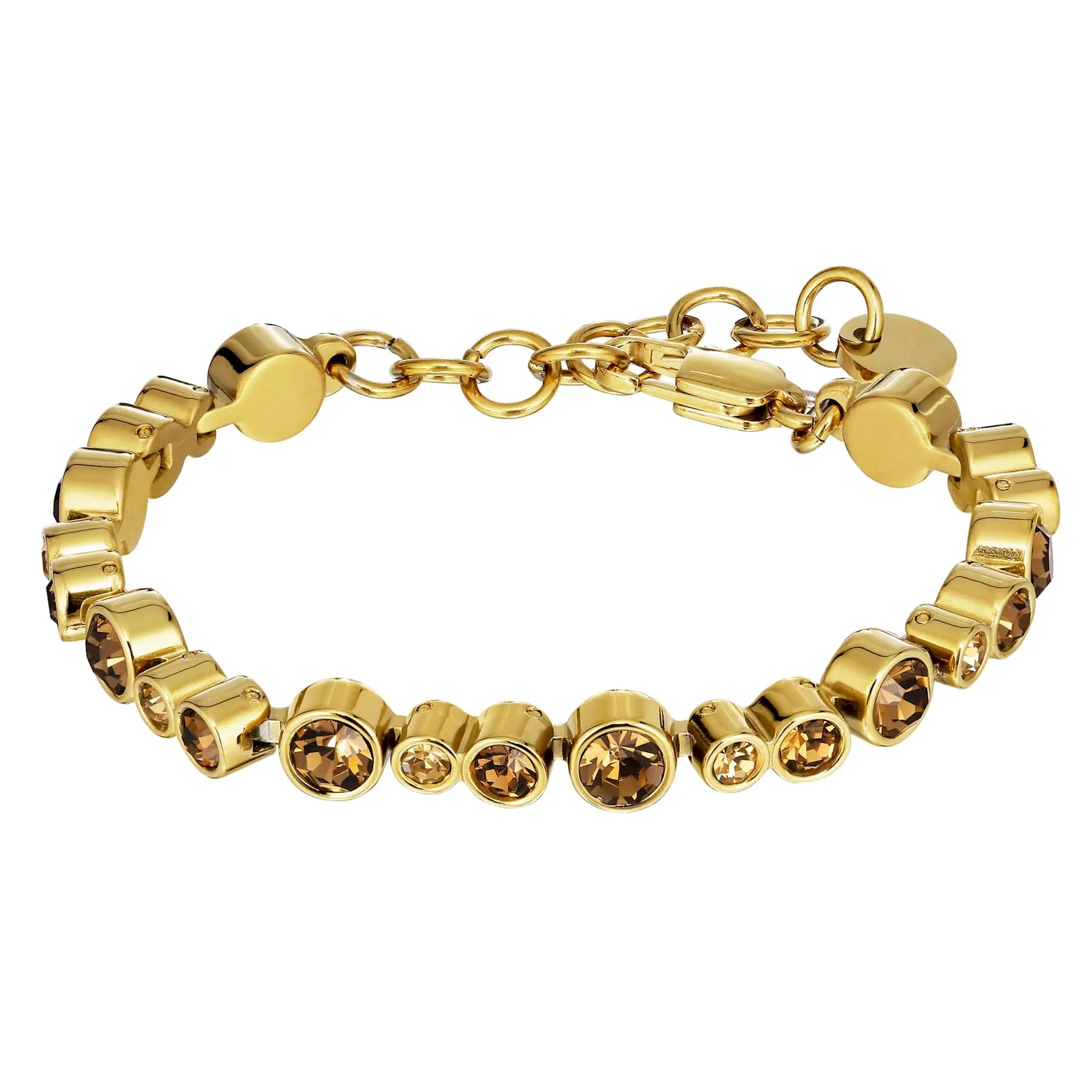 Teresia Gold Tennis Bracelet - Brown Mix - Dyrberg/Kern NZ