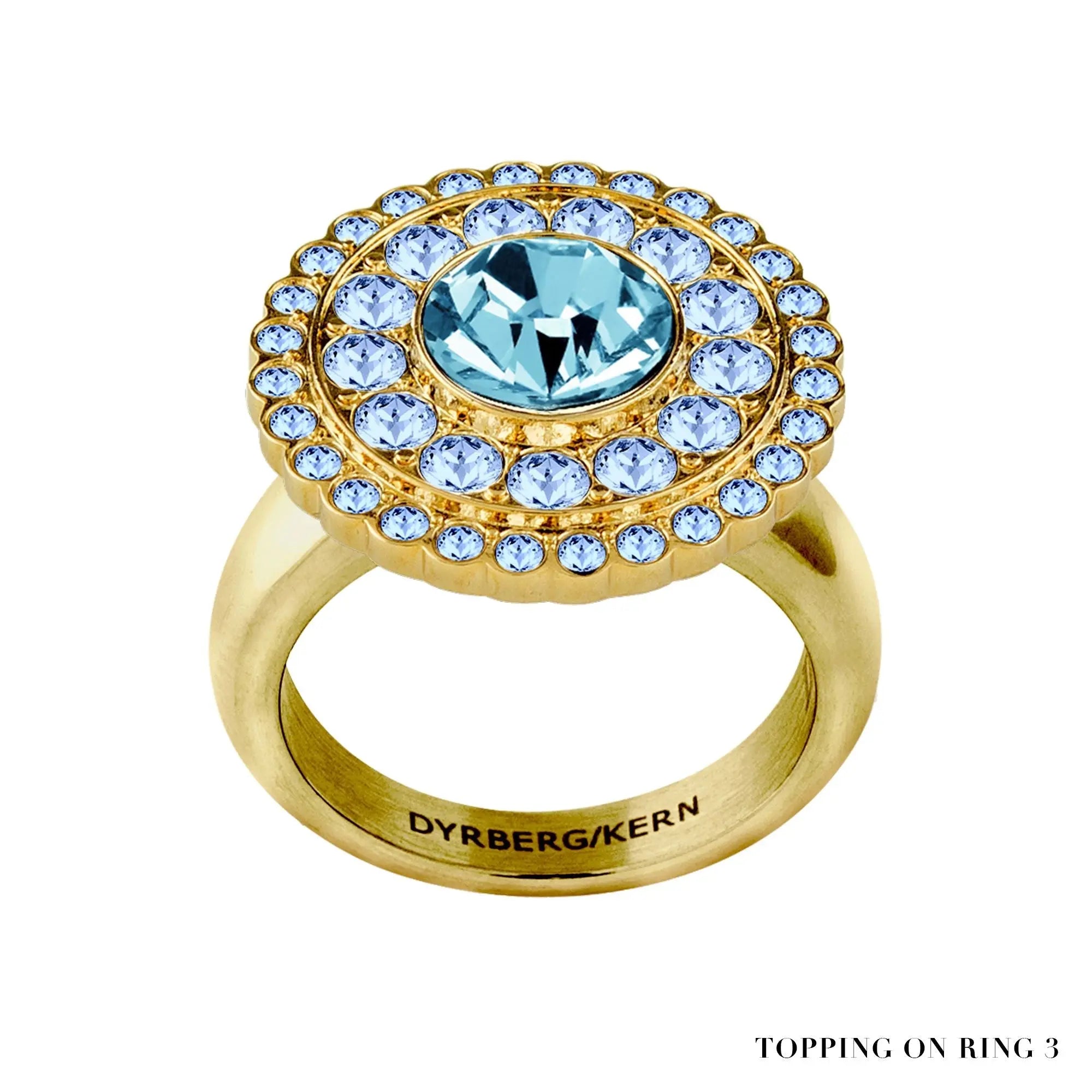 Value Gold Interchangeable Ring Topper - Aquablue - Dyrberg/Kern NZ
