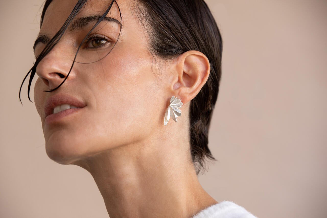 Vol Silver Statement Earrings - Dyrberg/Kern NZ