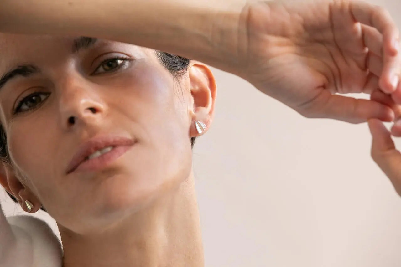 Vol Silver Stud Earrings - Dyrberg/Kern NZ