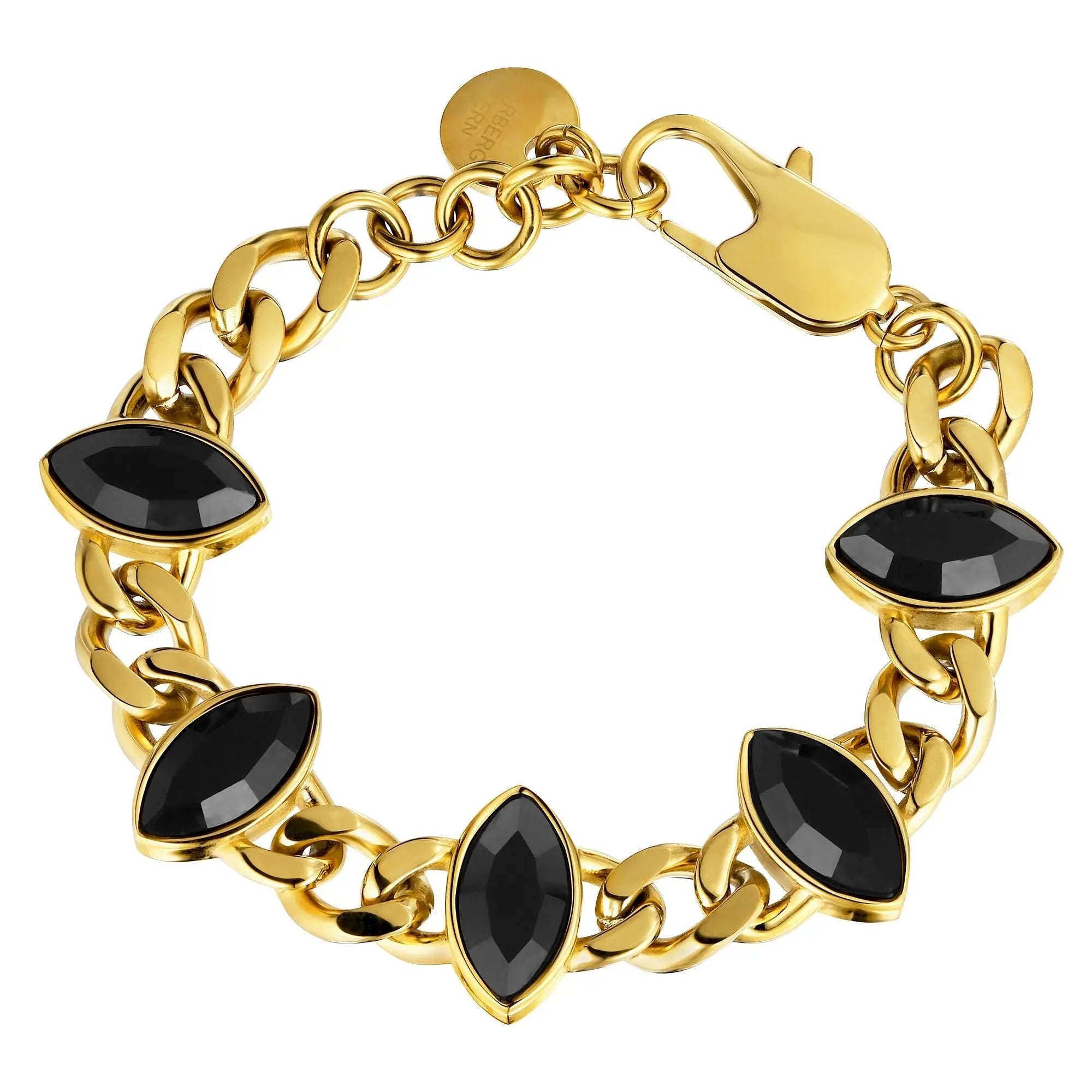 Zelko Gold Bracelet - Black - Dyrberg/Kern NZ