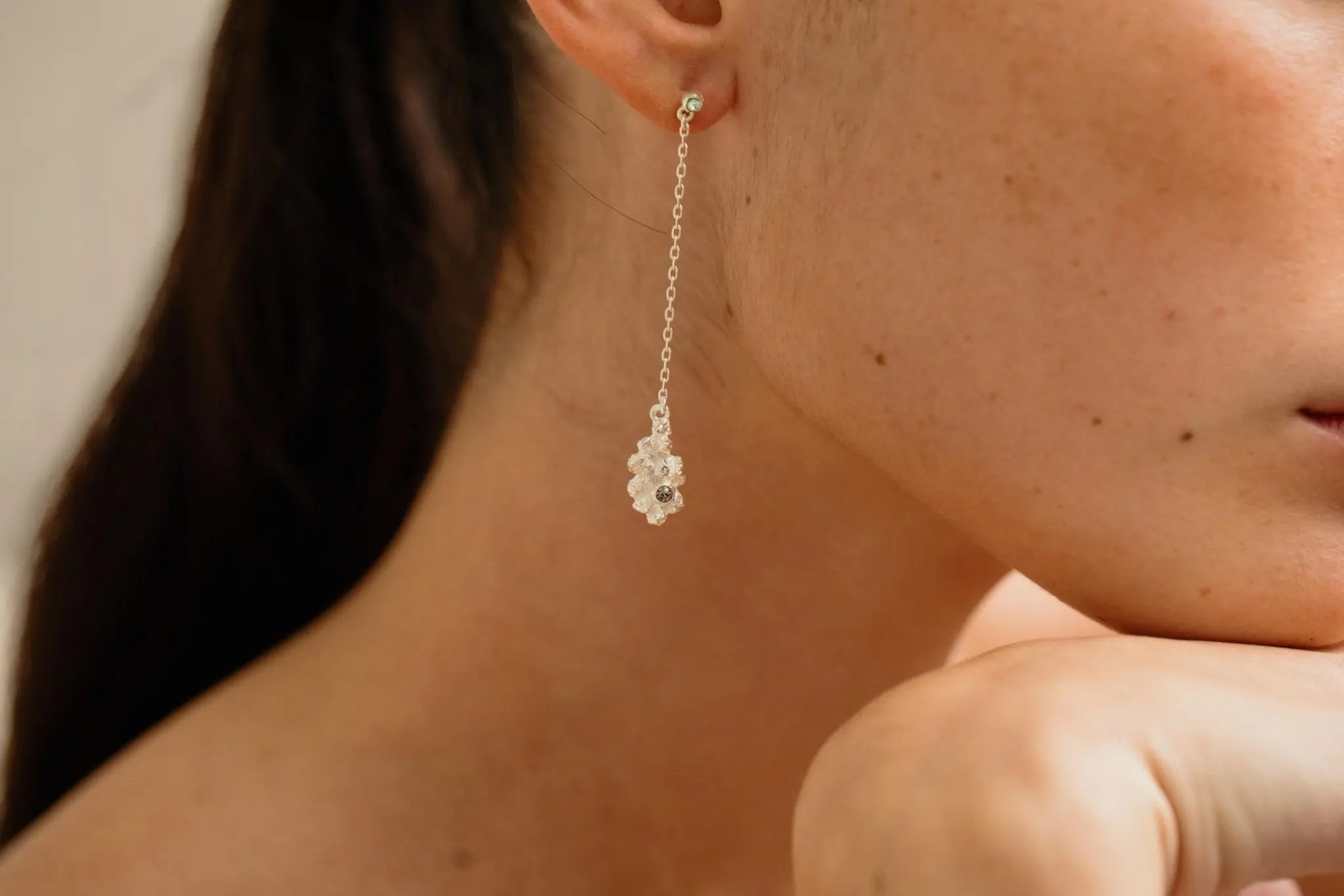 Arena Silver Drop Earrings - Dyrberg/Kern NZ