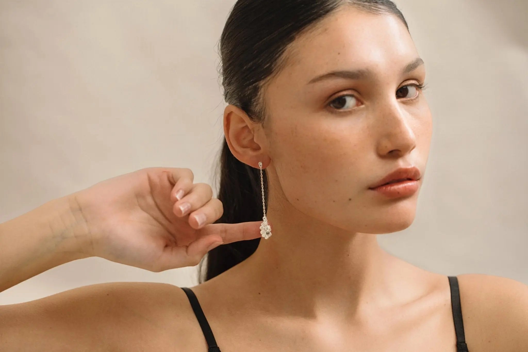 Arena Silver Drop Earrings - Dyrberg/Kern NZ