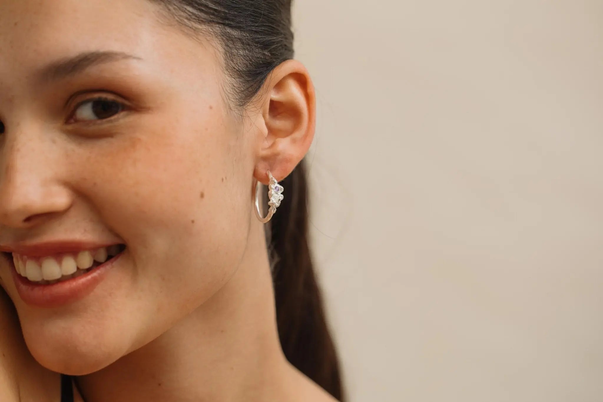 Arena Silver Hoop Earrings - Dyrberg/Kern NZ