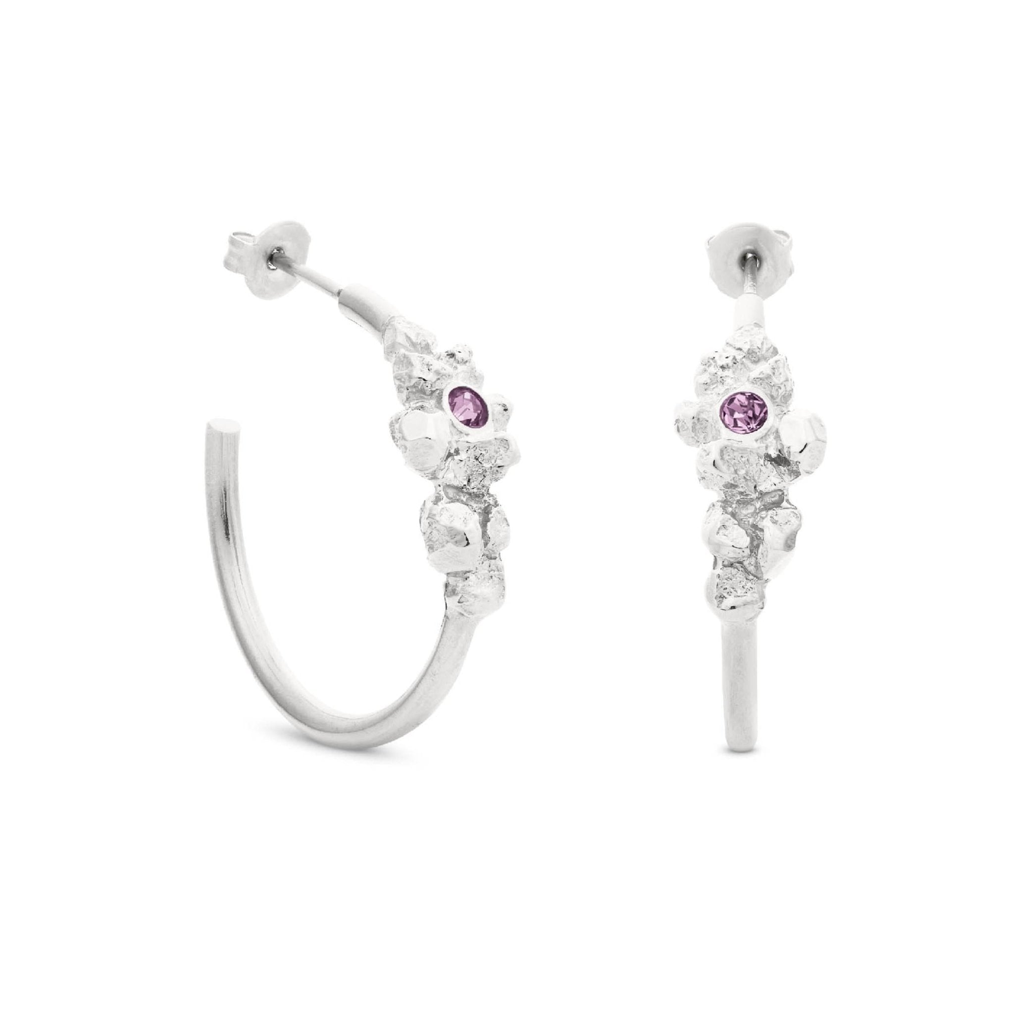 Arena Silver Hoop Earrings - Dyrberg/Kern NZ