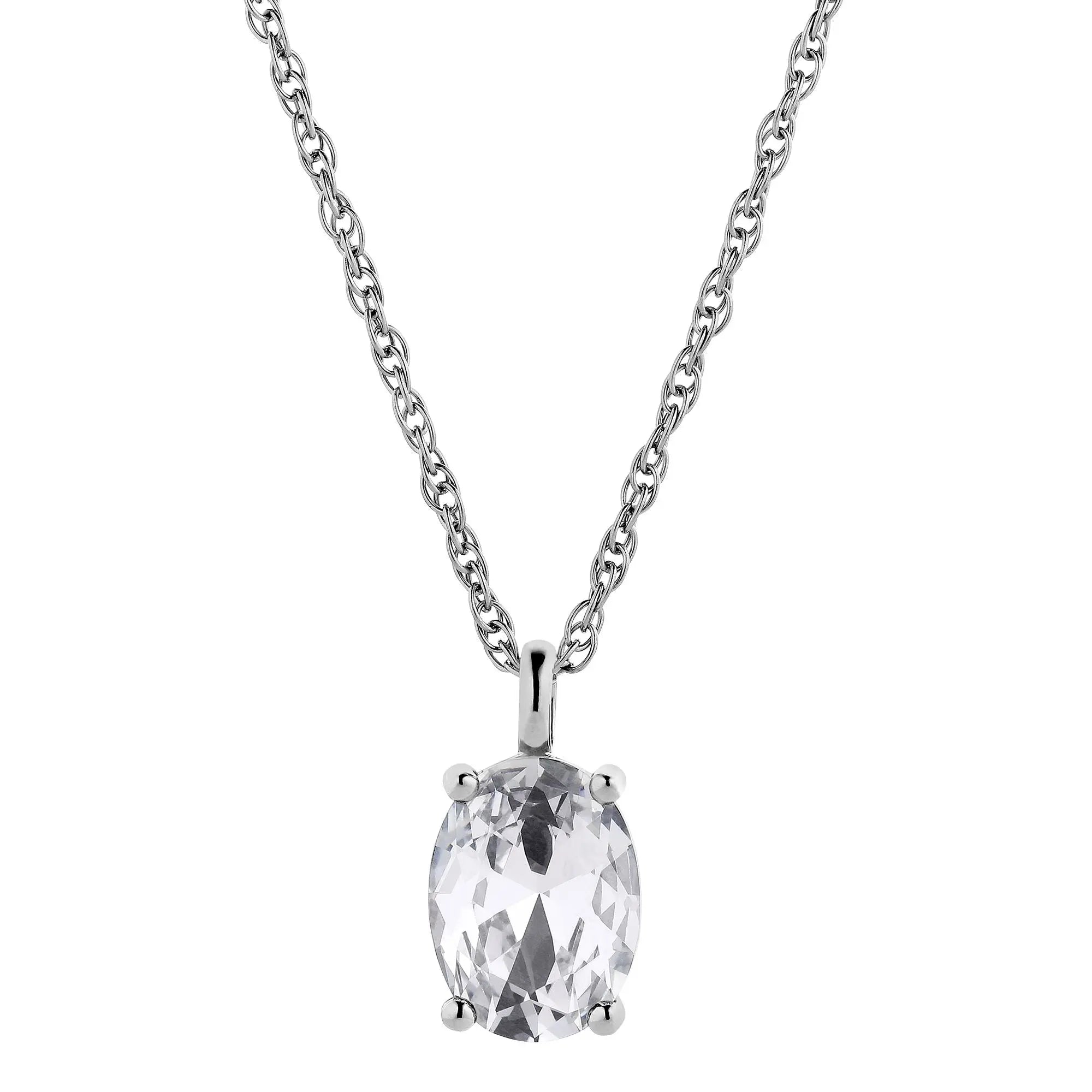 Barga Shiny Silver Necklace - Crystal - Dyrberg/Kern NZ