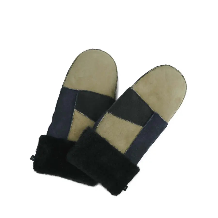 Bella Sheepskin Mitten, Mixed w/Black+Beige+Navy - Dyrberg/Kern NZ
