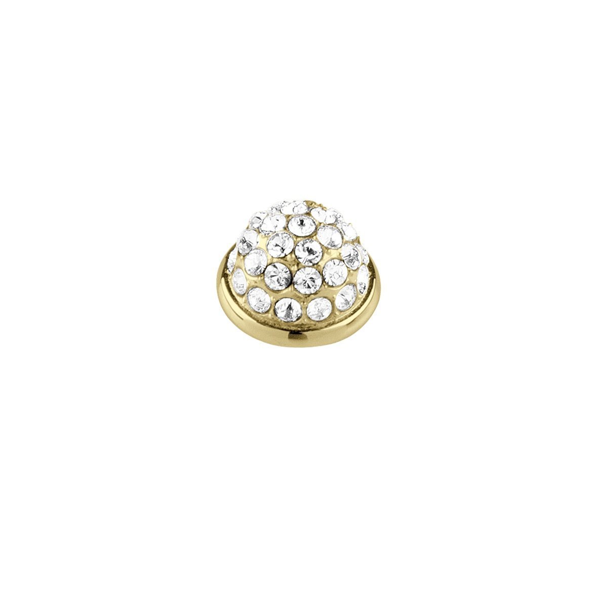 Calm Gold Interchangeable Ring Topper - Crystal - Dyrberg/Kern NZ