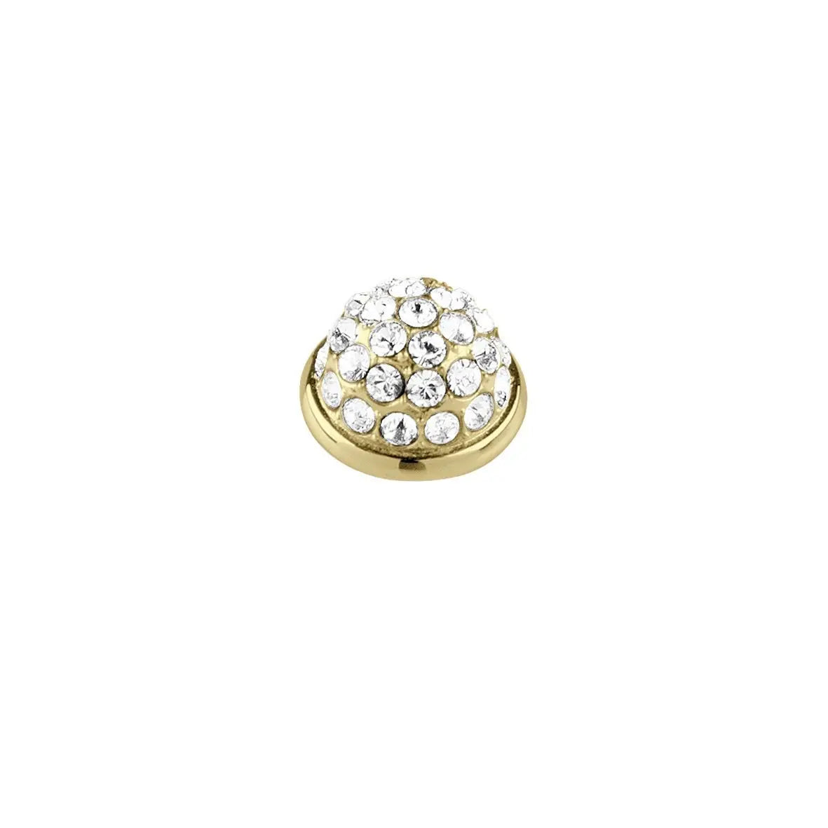 Calm Gold Interchangeable Ring Topper - Crystal - Dyrberg/Kern NZ