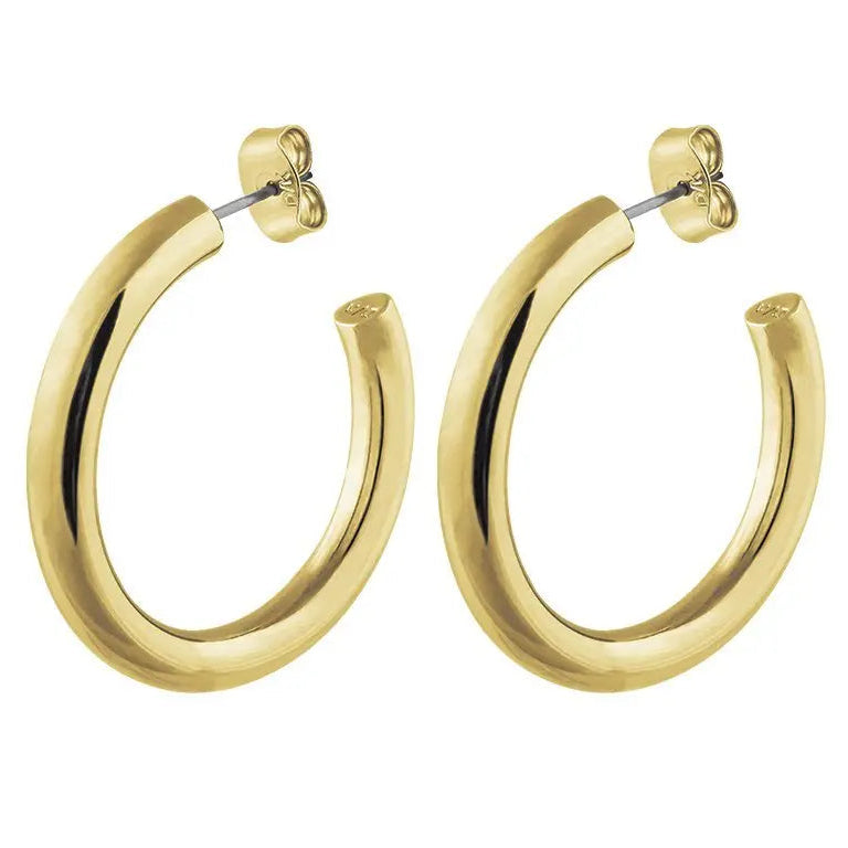 Gold Hoop Earrings - Dyrberg/Kern NZ