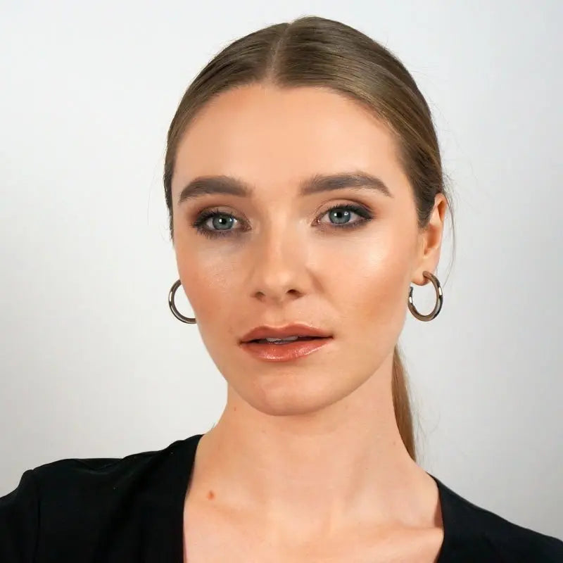 Cirkula Shiny Silver Hoop Earrings - Dyrberg/Kern NZ