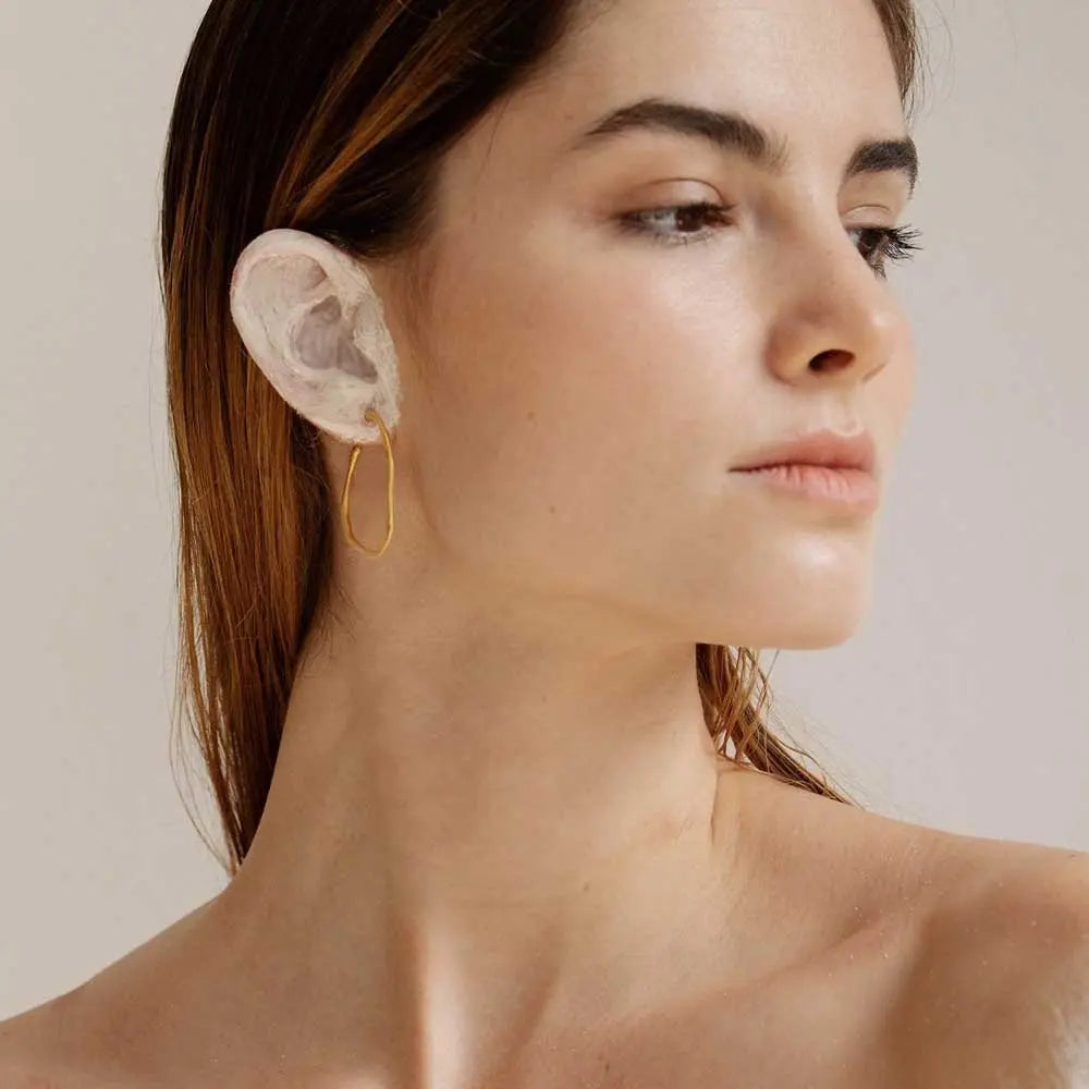 Clara Gold Hoops Circular - Dyrberg/Kern NZ