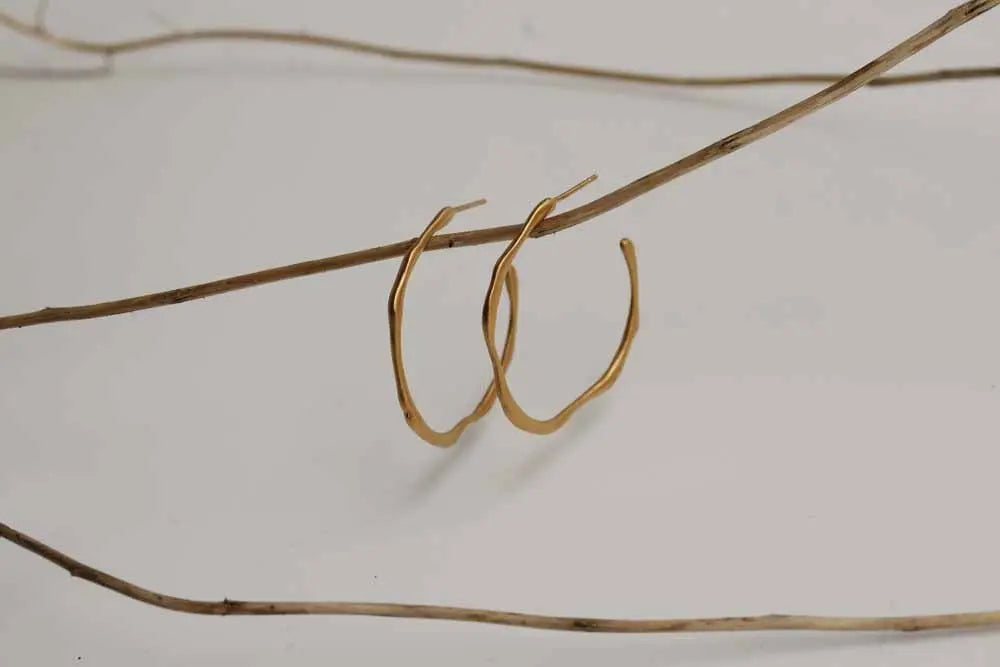 Clara Gold Hoops Oval - Dyrberg/Kern NZ