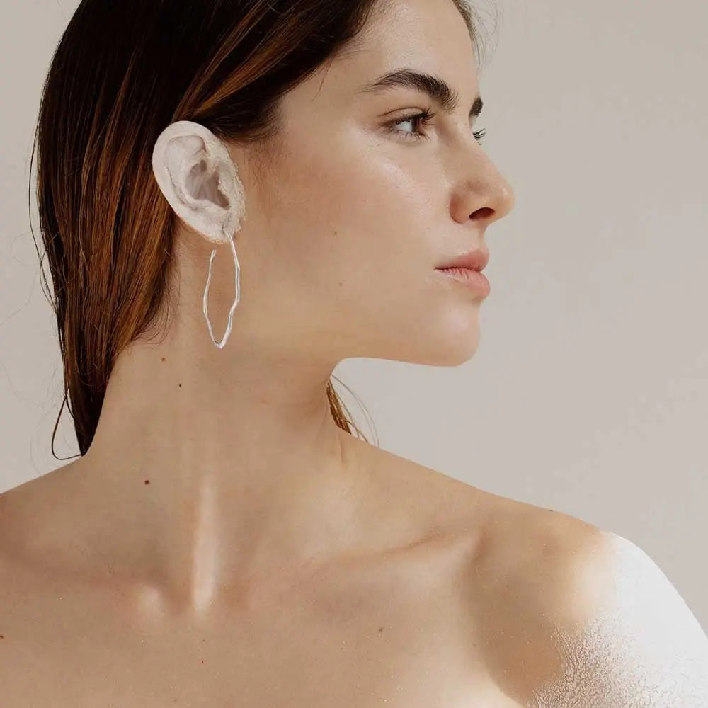 Clara Silver Hoops Oval - Dyrberg/Kern NZ