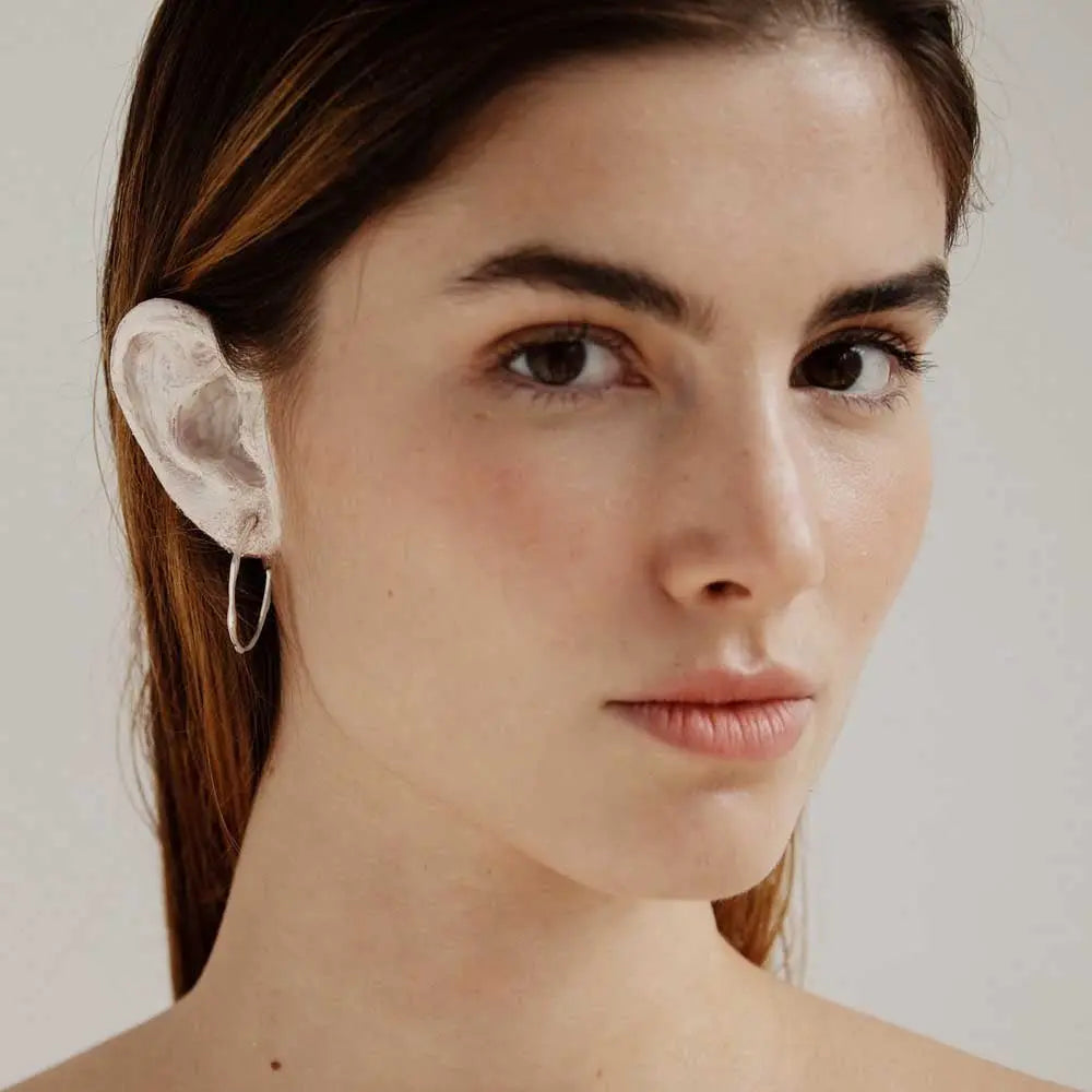 Clara Silver Hoops Oval - Dyrberg/Kern NZ