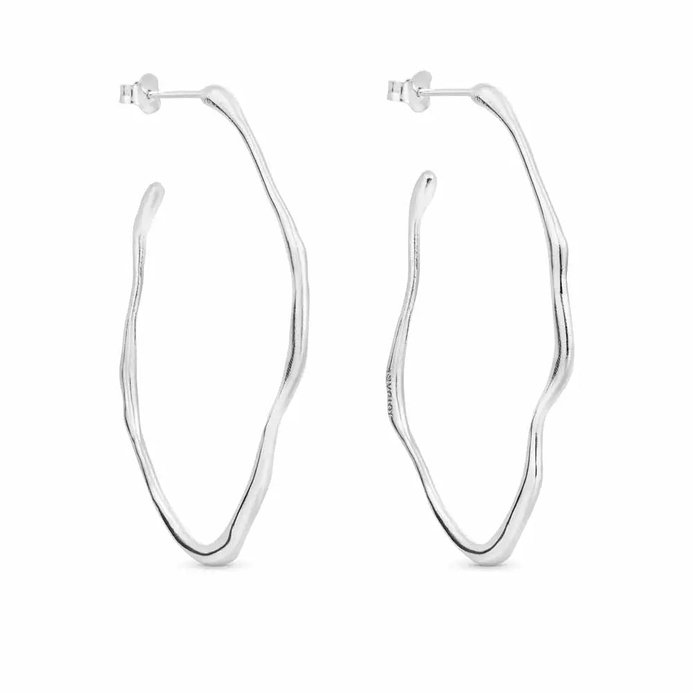 Clara Silver Hoops Oval - Dyrberg/Kern NZ