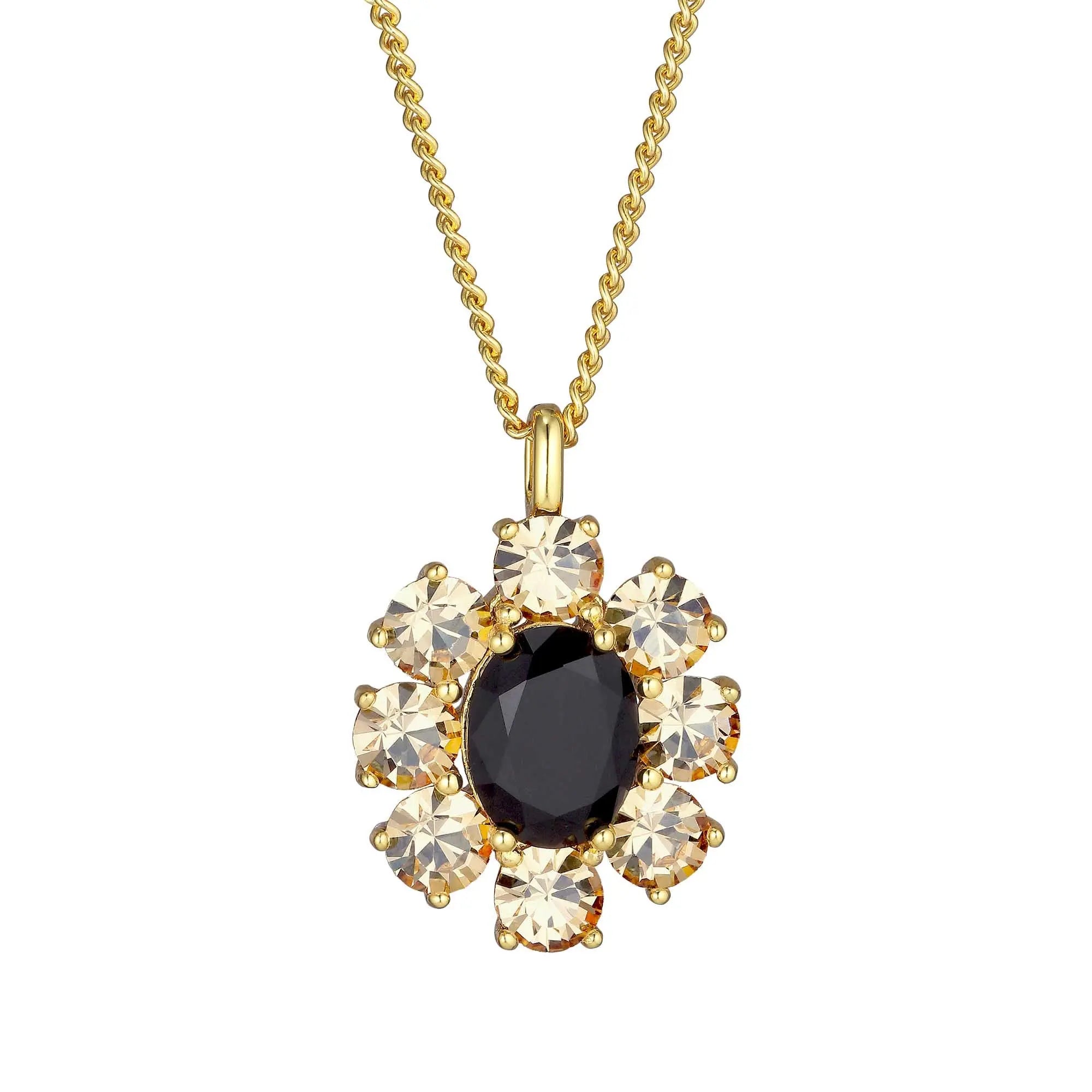 Claudia Gold Necklace - Black - Dyrberg/Kern NZ