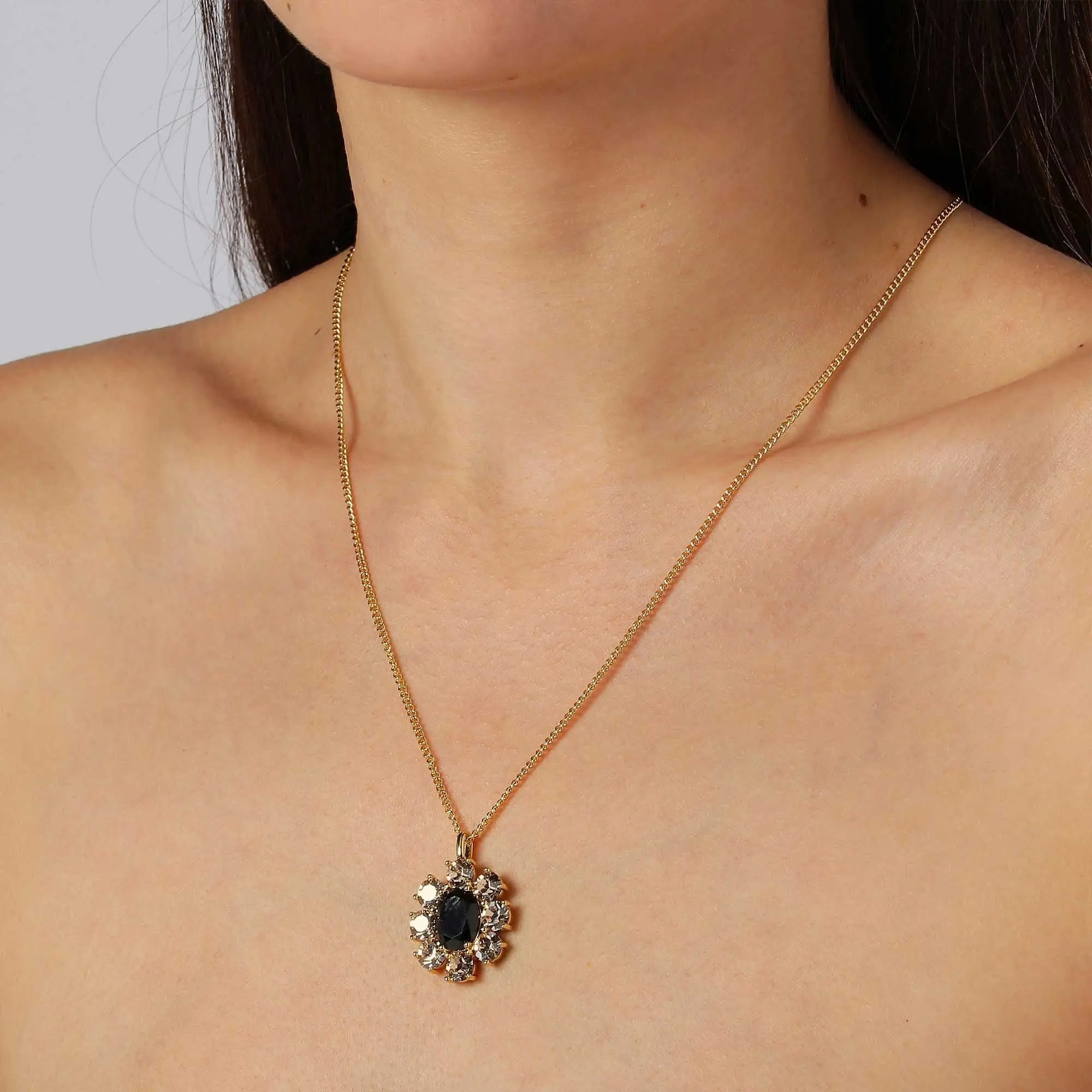 Claudia Gold Necklace - Black - Dyrberg/Kern NZ