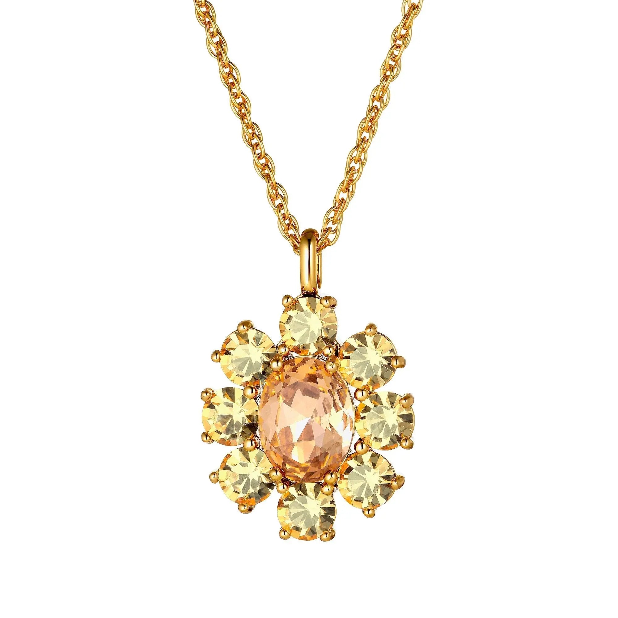 Claudia Gold Necklace - Peach - Dyrberg/Kern NZ