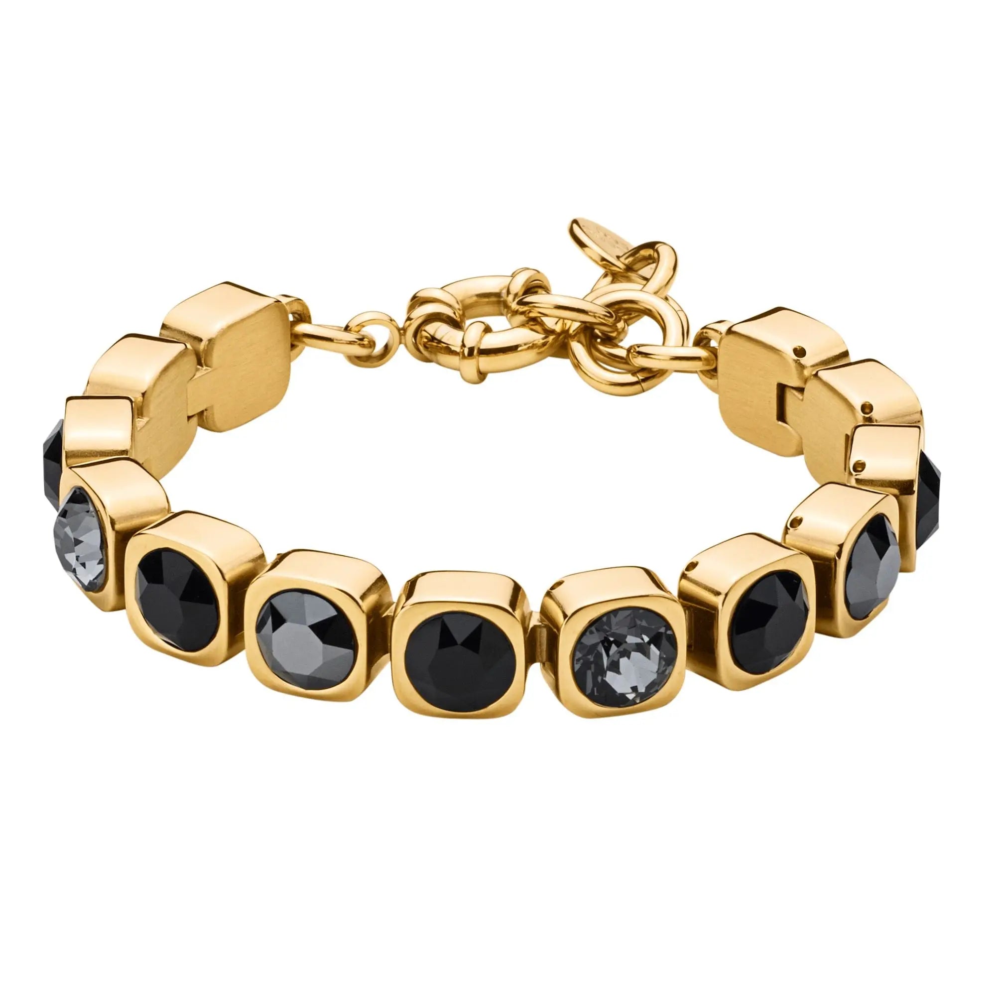 Conian Gold Tennis Bracelet - Black Mix - Dyrberg/Kern NZ