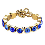 Conian Gold Tennis Bracelet - Sapphire Blue - Dyrberg/Kern NZ
