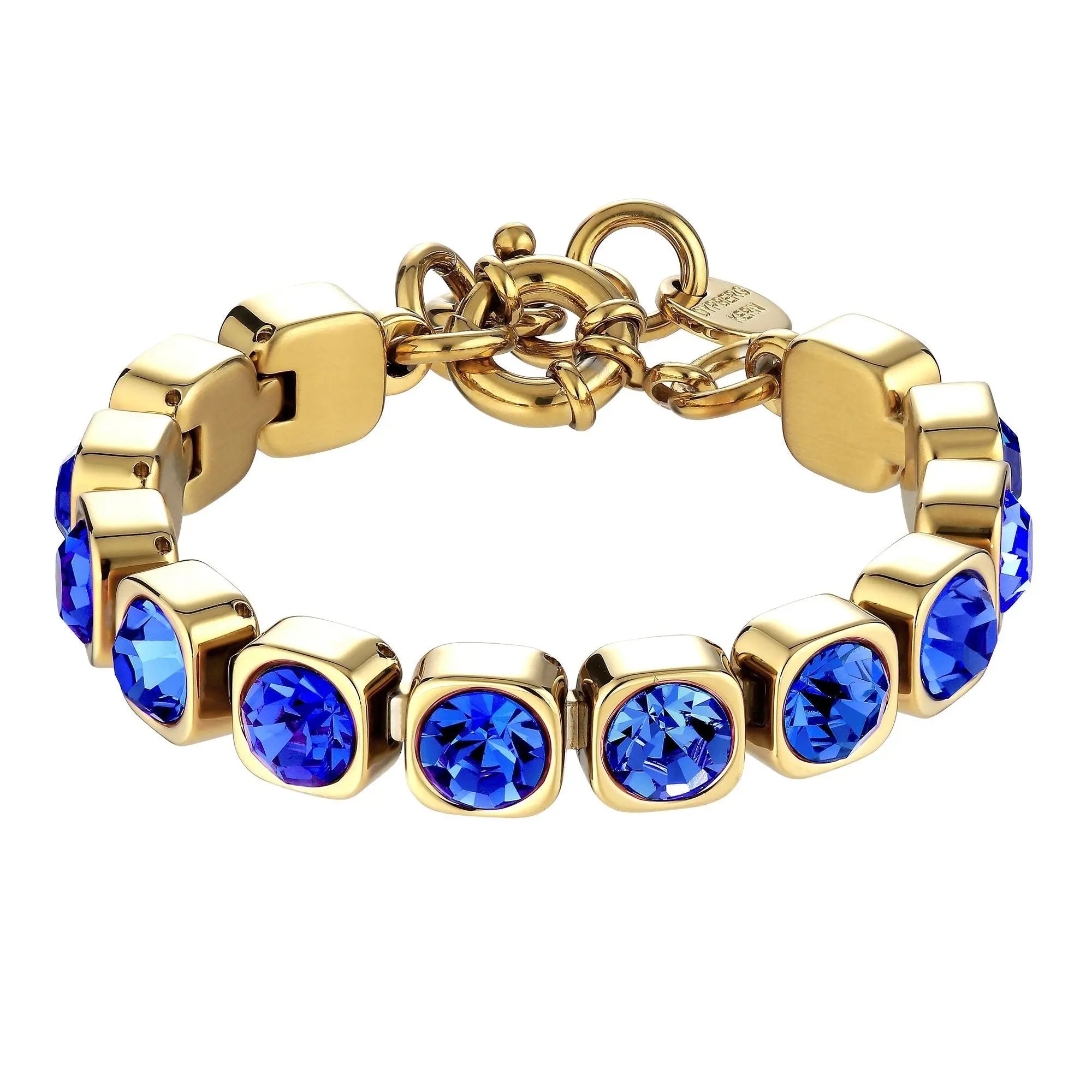 Conian Gold Tennis Bracelet - Sapphire Blue - Dyrberg/Kern NZ