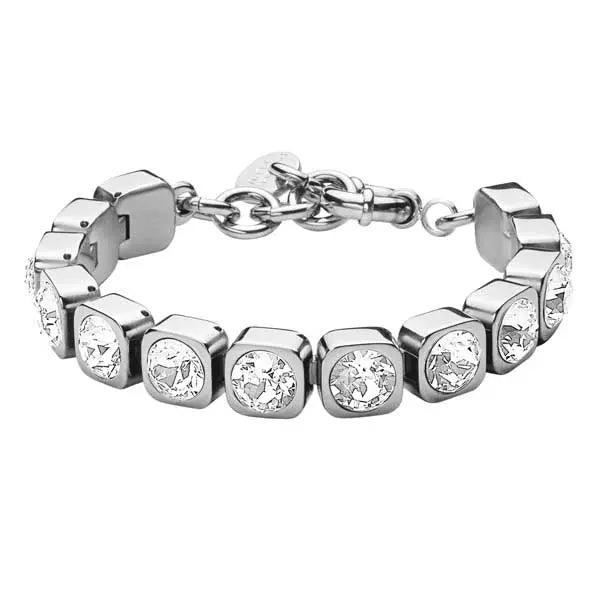 Conian Shiny Silver Tennis Bracelet - Dyrberg/Kern NZ