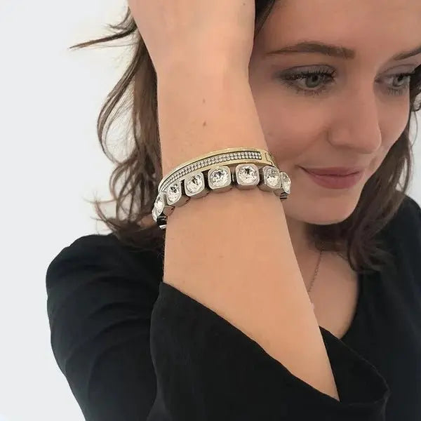 Conian Shiny Silver Tennis Bracelet - Dyrberg/Kern NZ