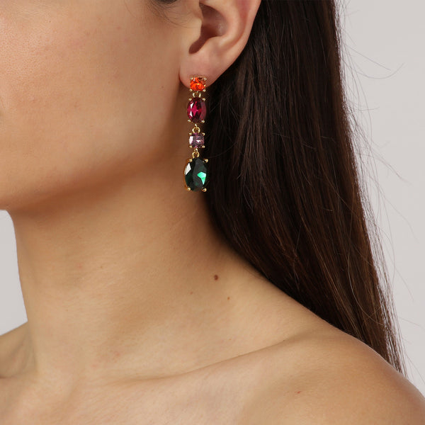 Cornelia Gold Earrings - Rainbow - Dyrberg/Kern NZ