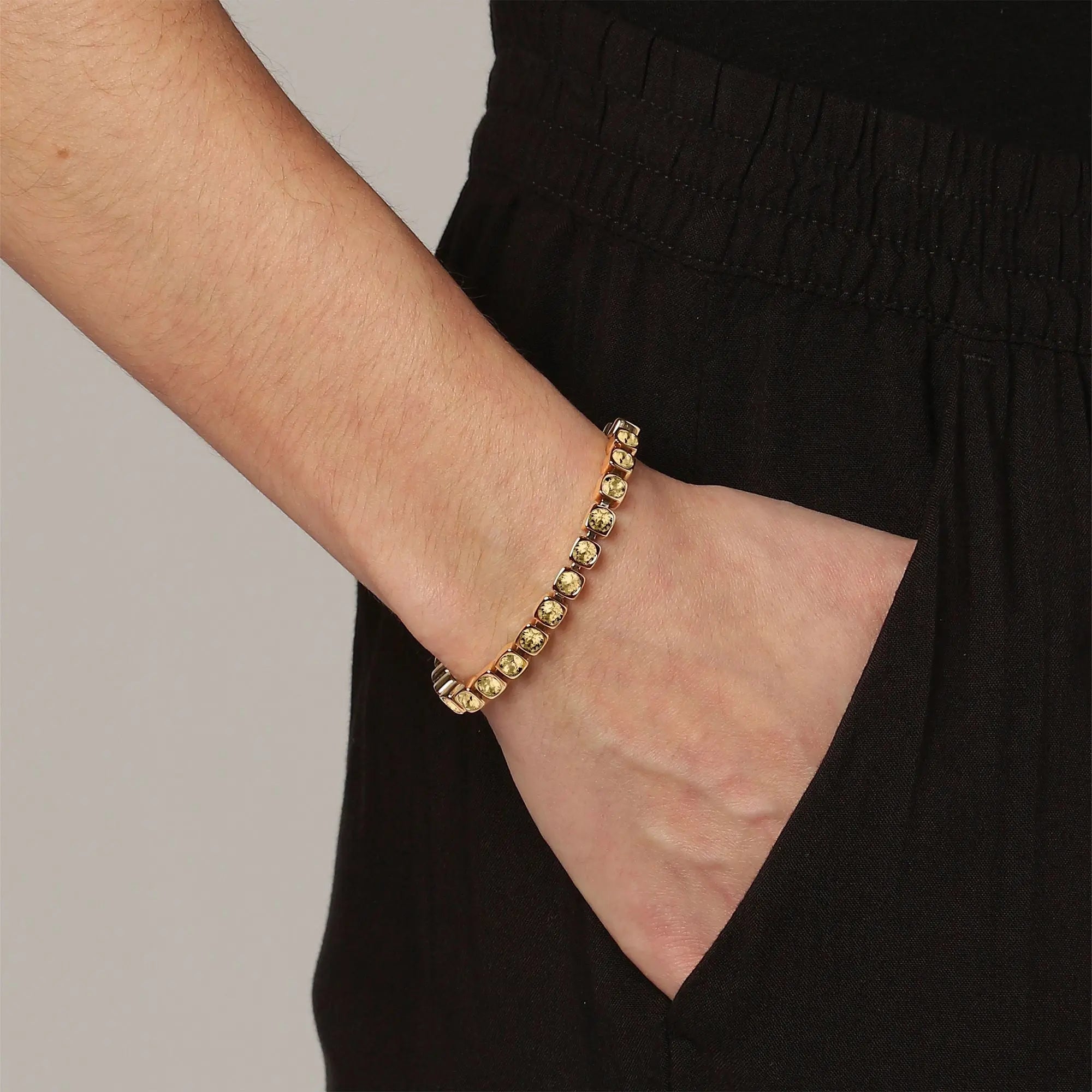 Cory Gold Tennis Bracelet - Golden - Dyrberg/Kern NZ