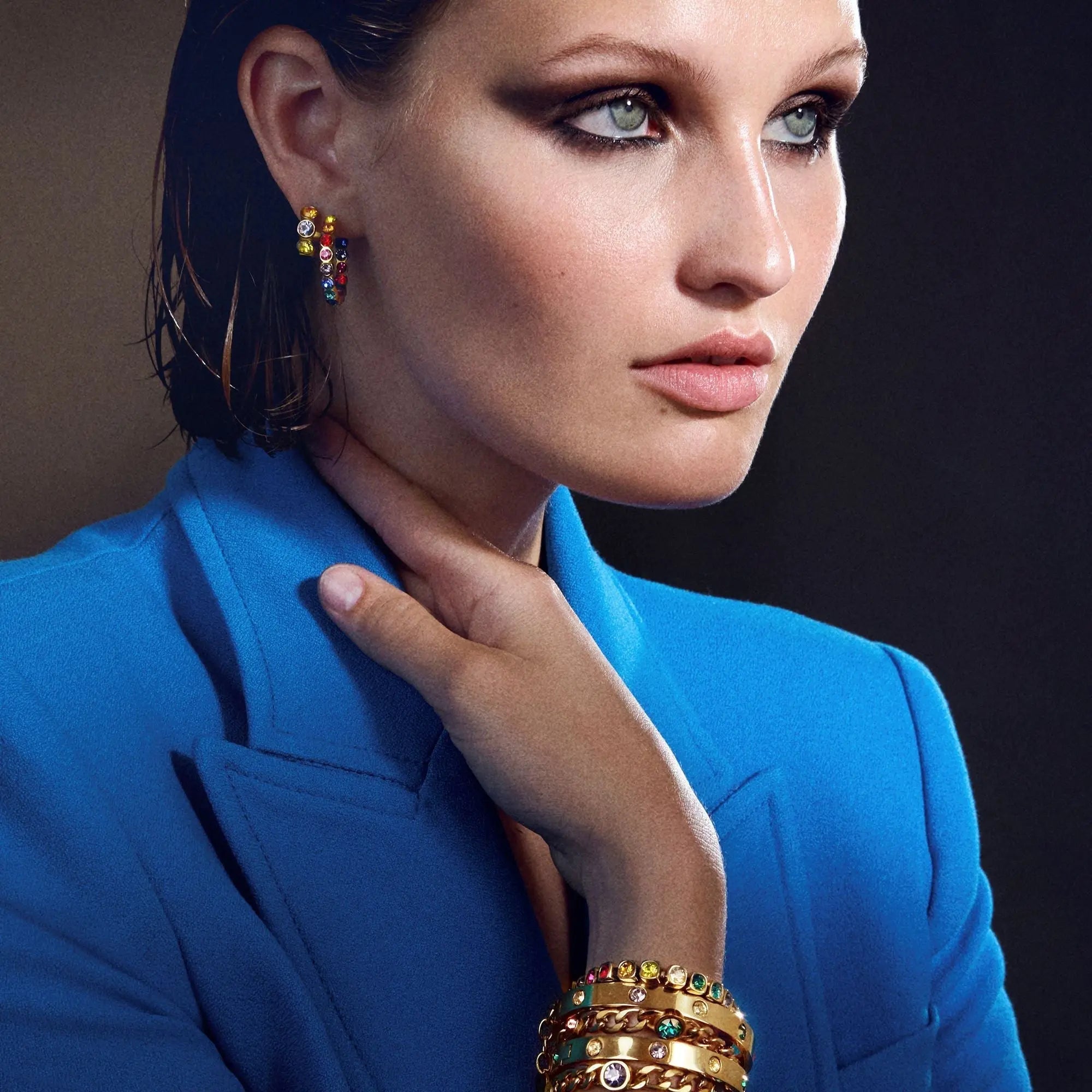 Cory Gold Tennis Bracelet - Rainbow - Dyrberg/Kern NZ