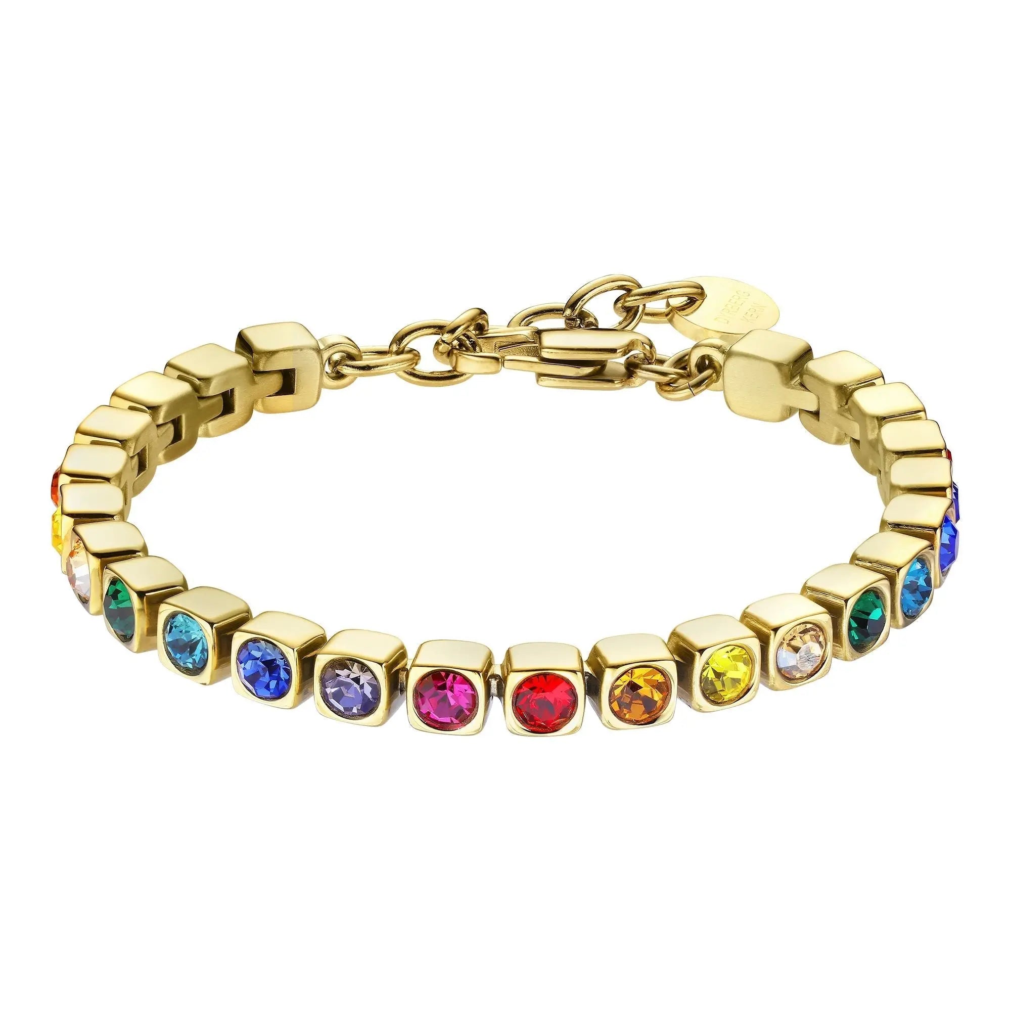 Cory Gold Tennis Bracelet - Rainbow - Dyrberg/Kern NZ