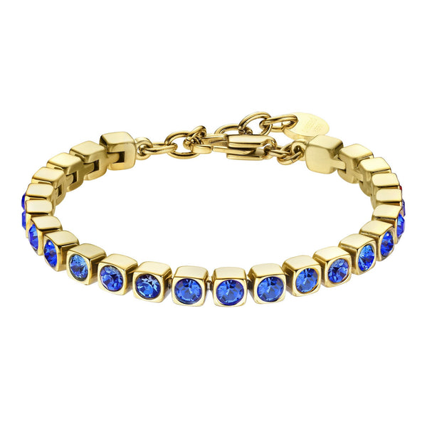 Cory Gold Tennis Bracelet - Sapphire Blue - Dyrberg/Kern NZ