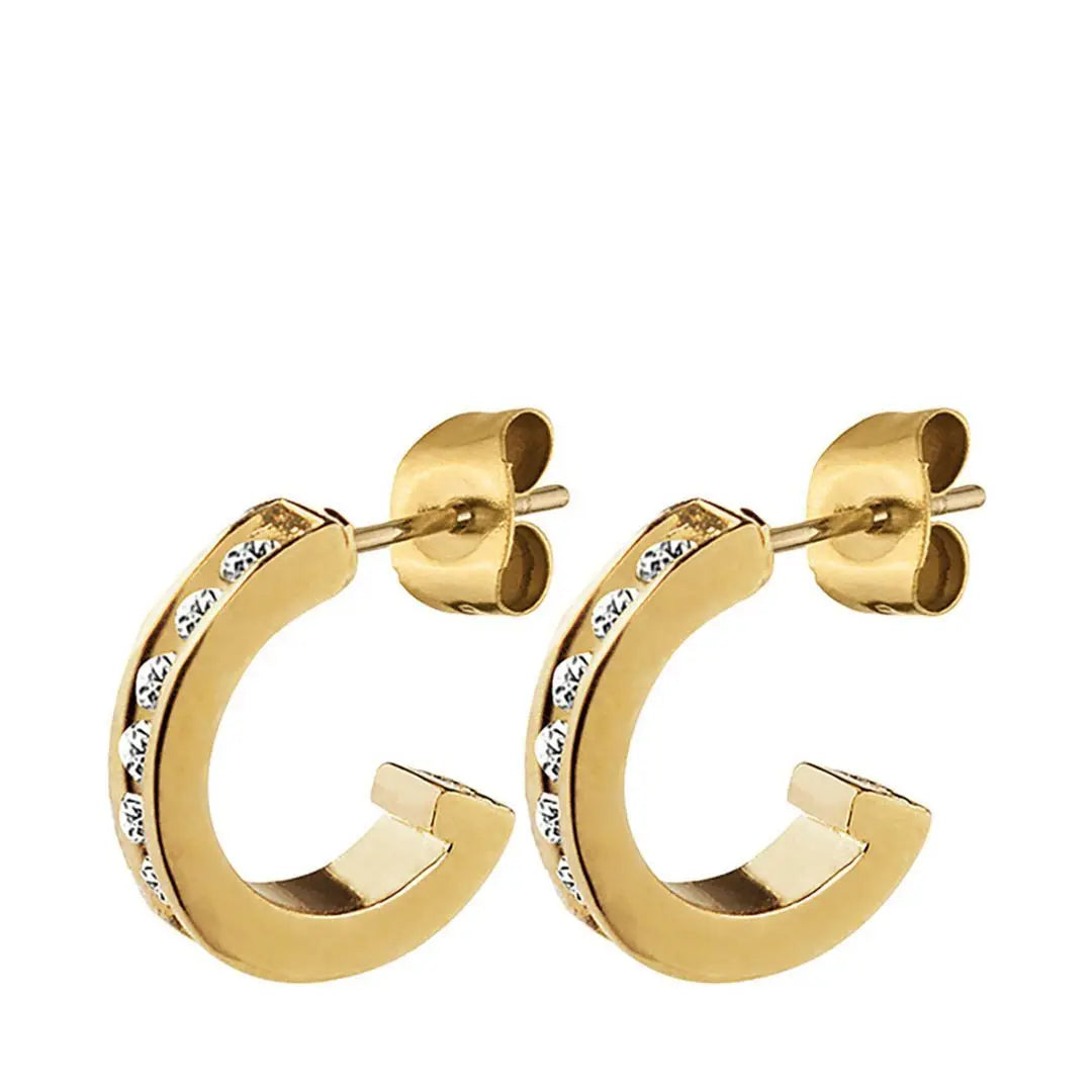Desolo Gold Hoop Earrings - Dyrberg/Kern NZ