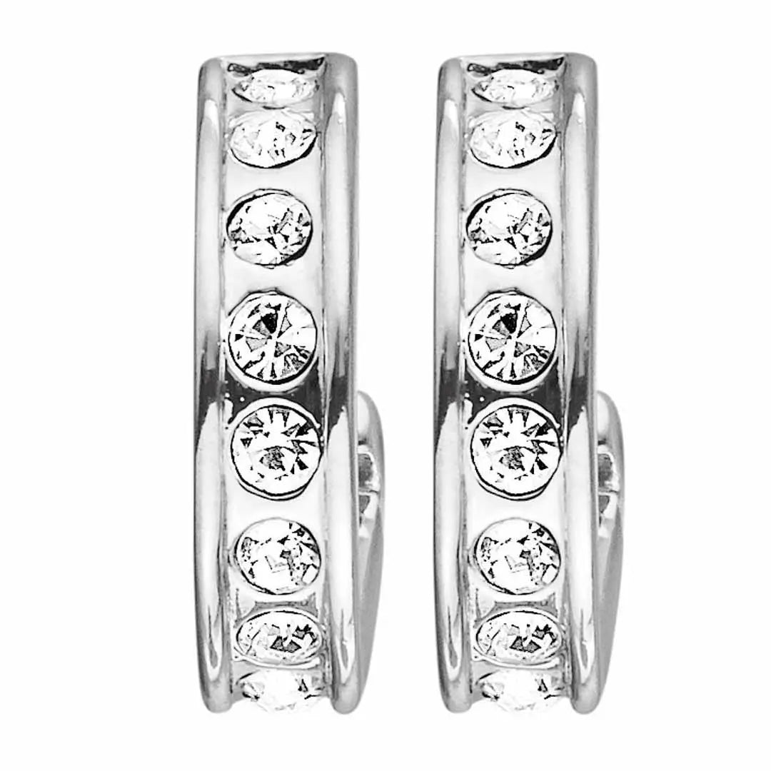 Desolo Shiny Silver Hoop Earrings - Dyrberg/Kern NZ