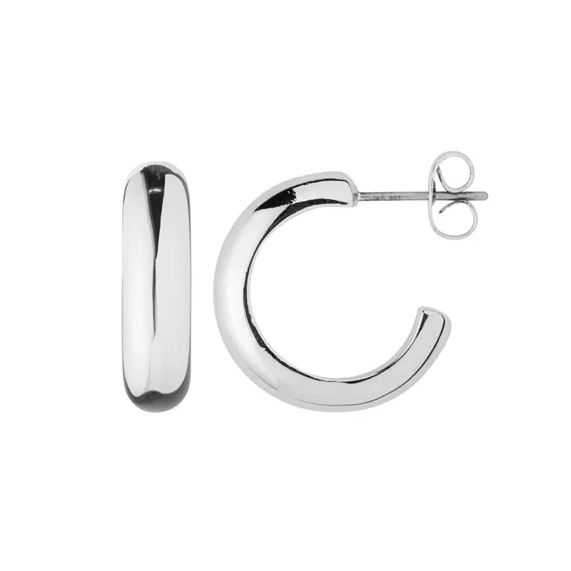 Ellen Shiny Silver Earrings - Dyrberg/Kern NZ