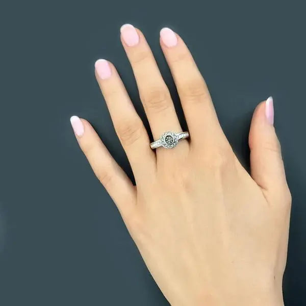 Emotion Shiny Silver Interchangeable Ring Topper - Crystal - Dyrberg/Kern NZ