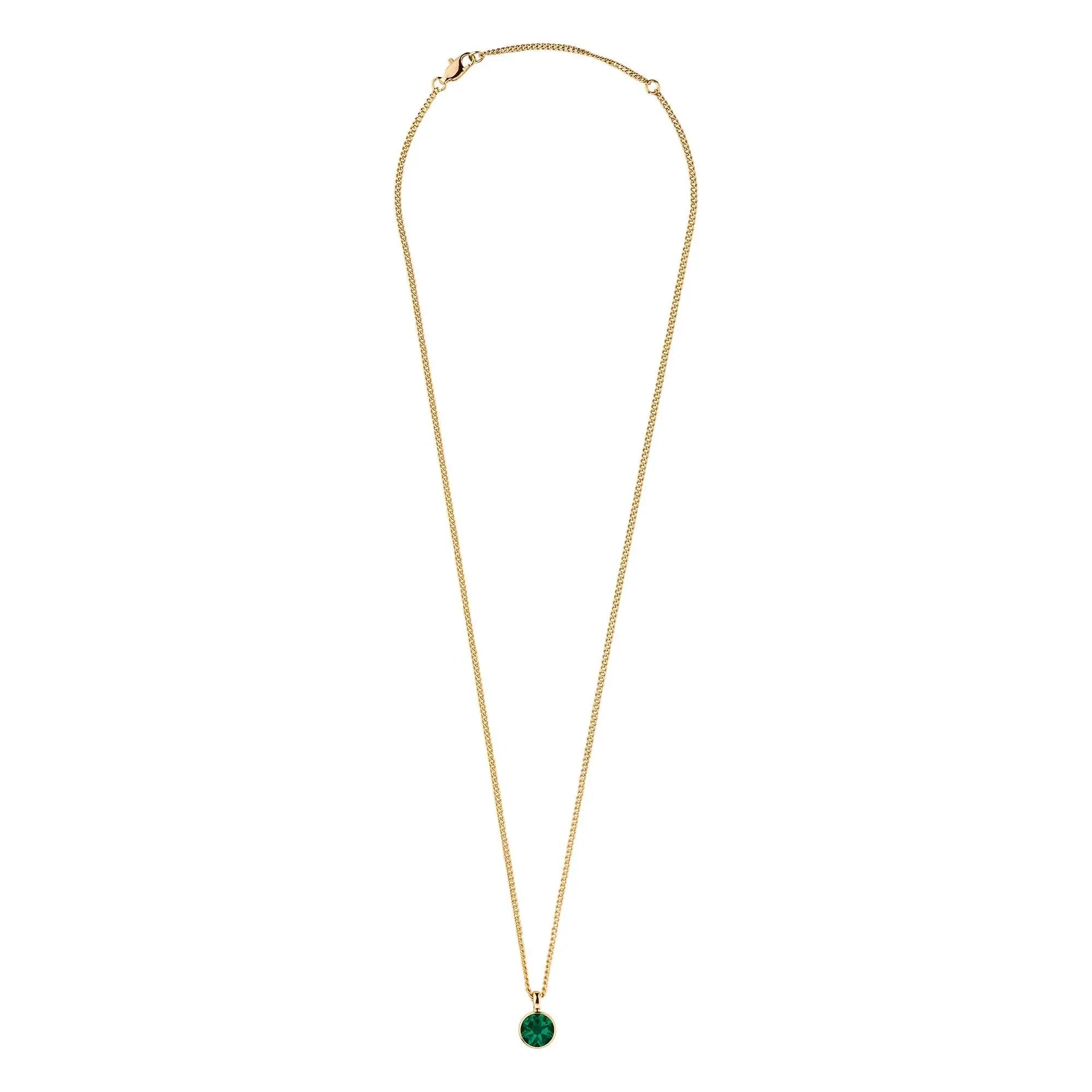 Ette Gold Necklace - Green - Dyrberg/Kern NZ