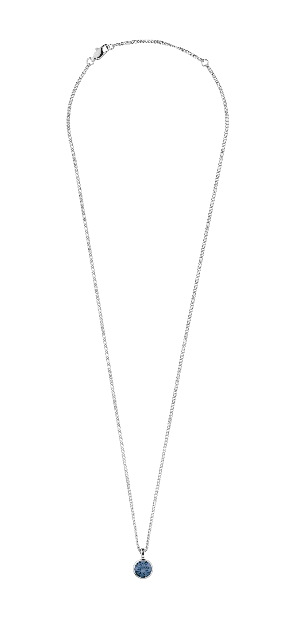 Ette Shiny Silver Necklace - Sky Blue - Dyrberg/Kern NZ