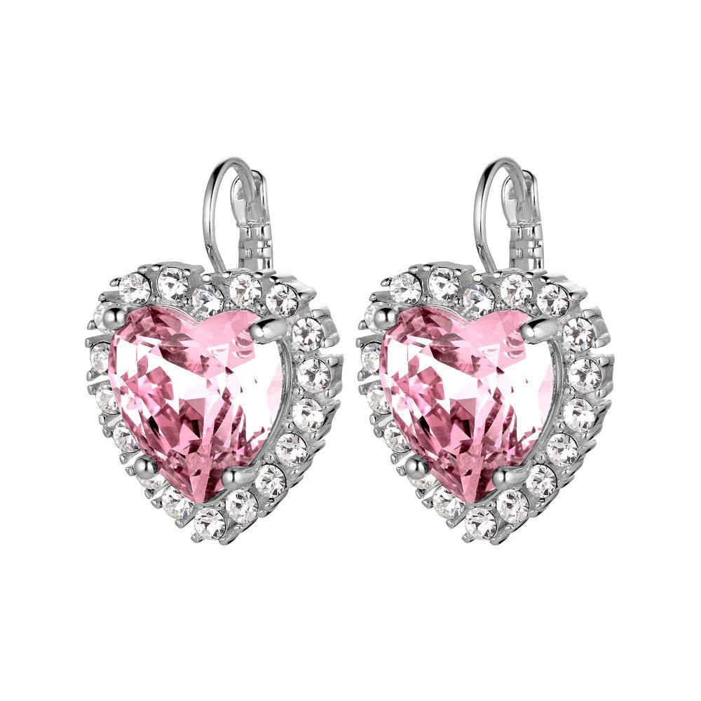Felicia Shiny Silver Earrings - Light Rose - Dyrberg/Kern NZ